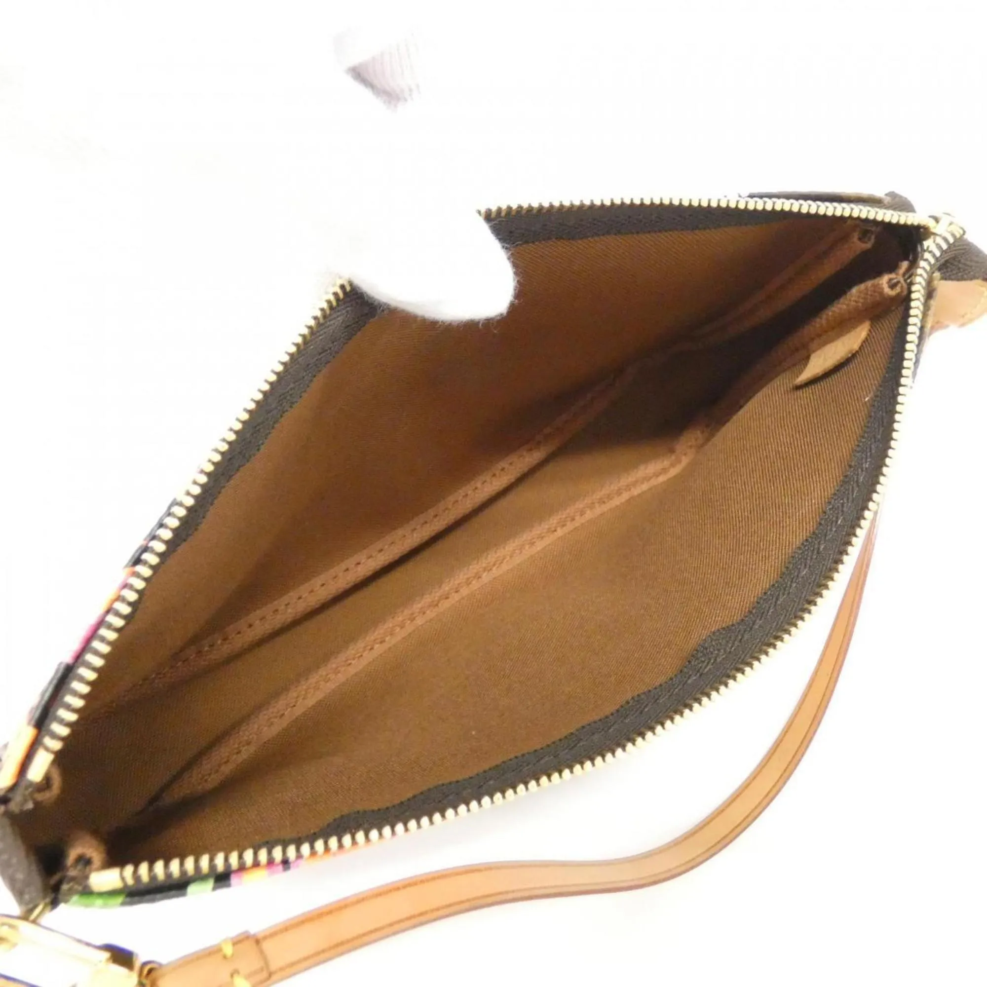 Louis Vuitton Pochette Accessoire Canvas Clutch Bag (Pre-Owned)