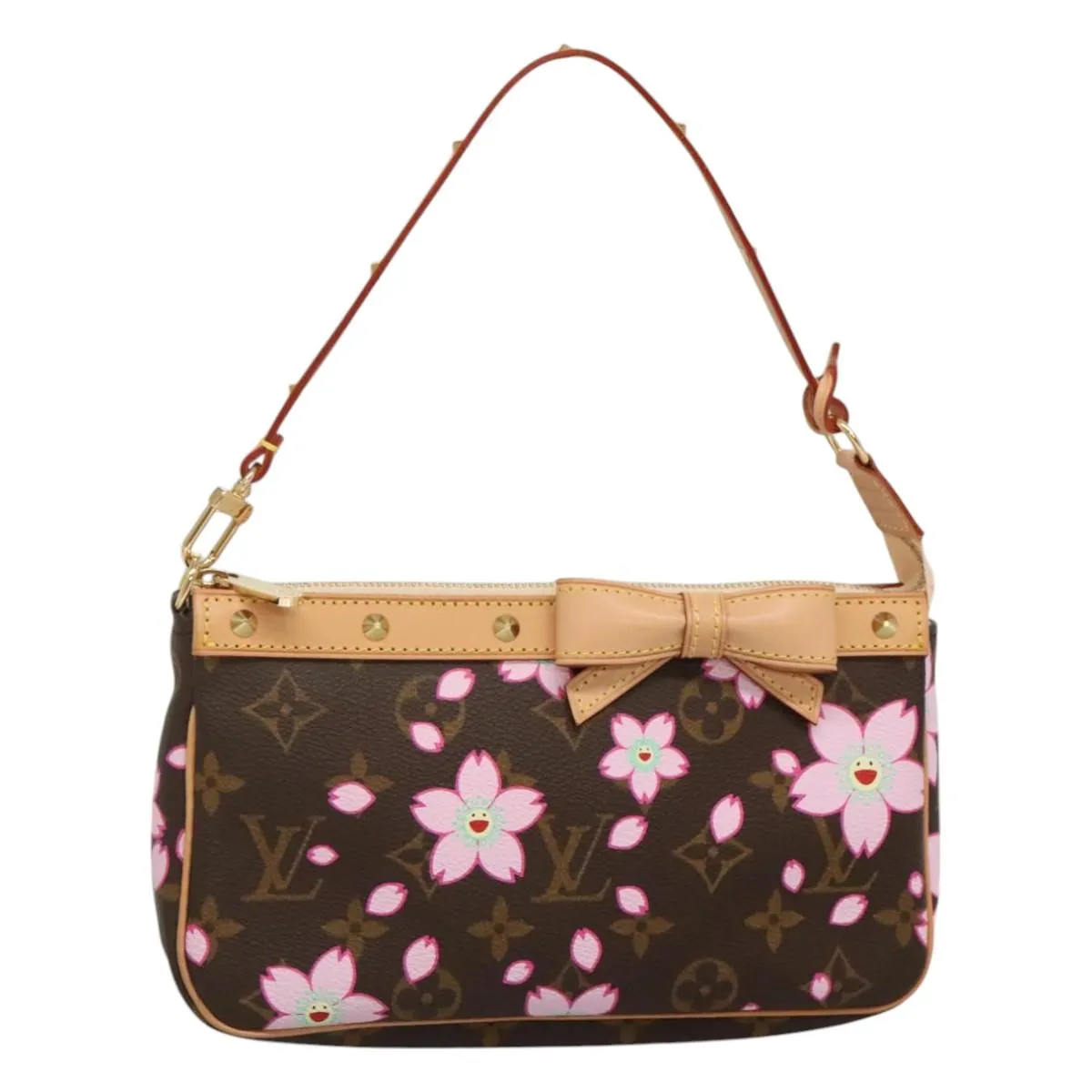 Louis Vuitton Pochette Accessoire Canvas Clutch Bag (Pre-Owned)