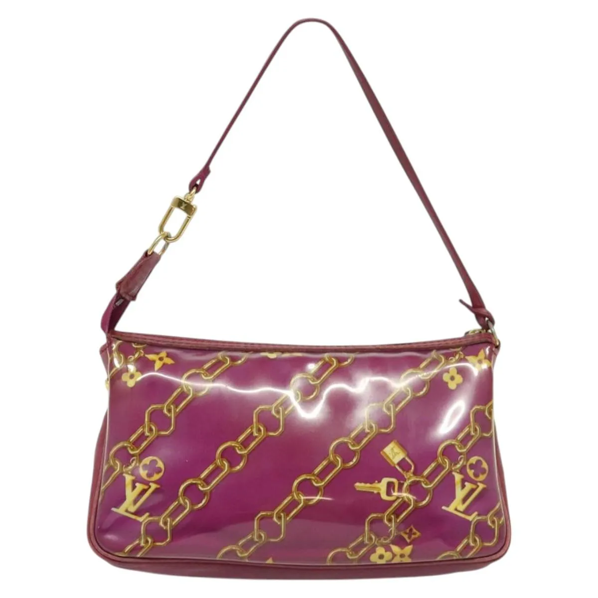 Louis Vuitton Pochette Accessoire Patent Leather Clutch Bag (Pre-Owned)