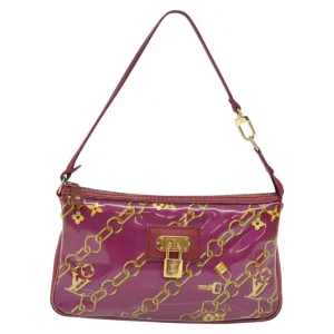 Louis Vuitton Pochette Accessoire Patent Leather Clutch Bag (Pre-Owned)