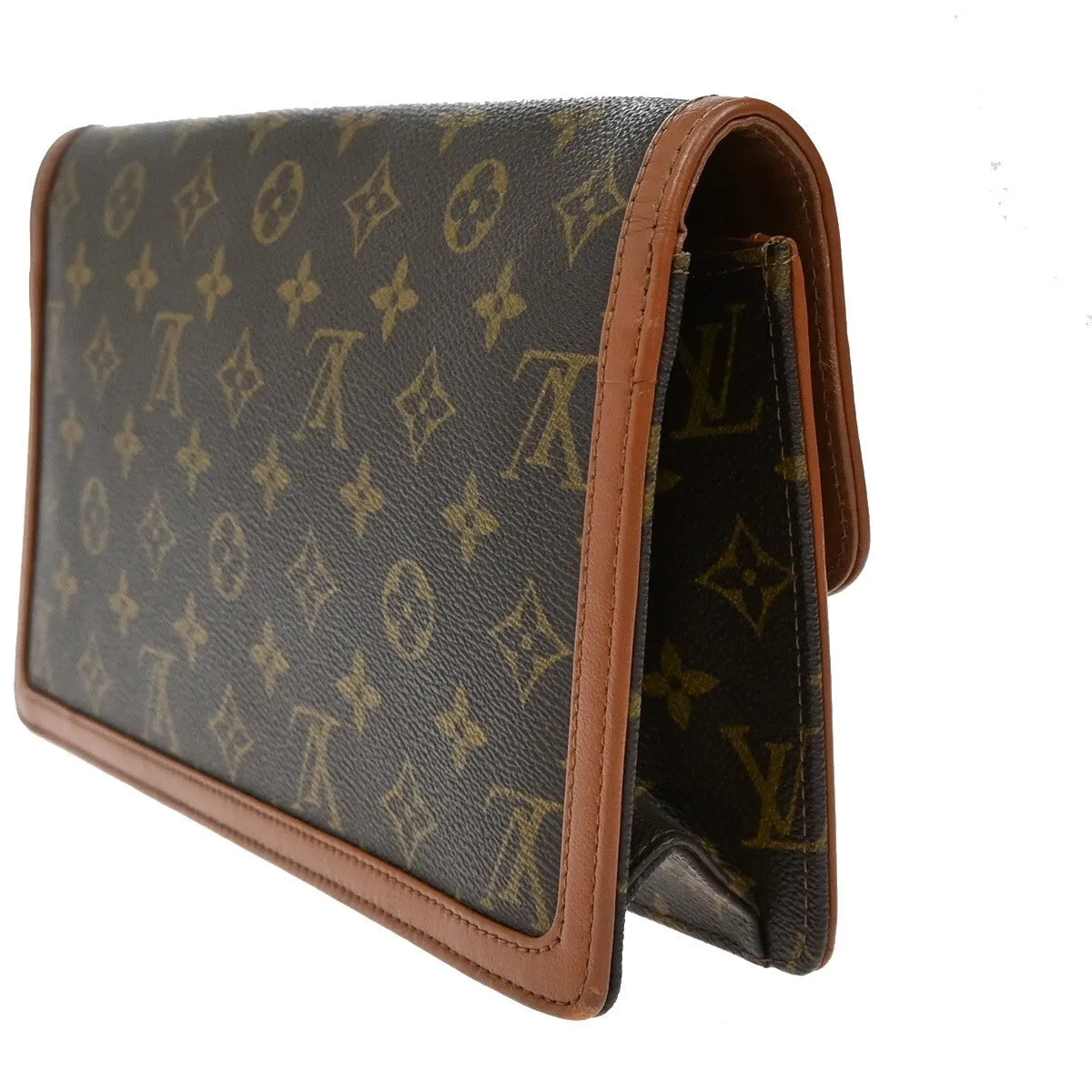 Louis Vuitton Pochette Dame Canvas Clutch Bag (Pre-Owned)