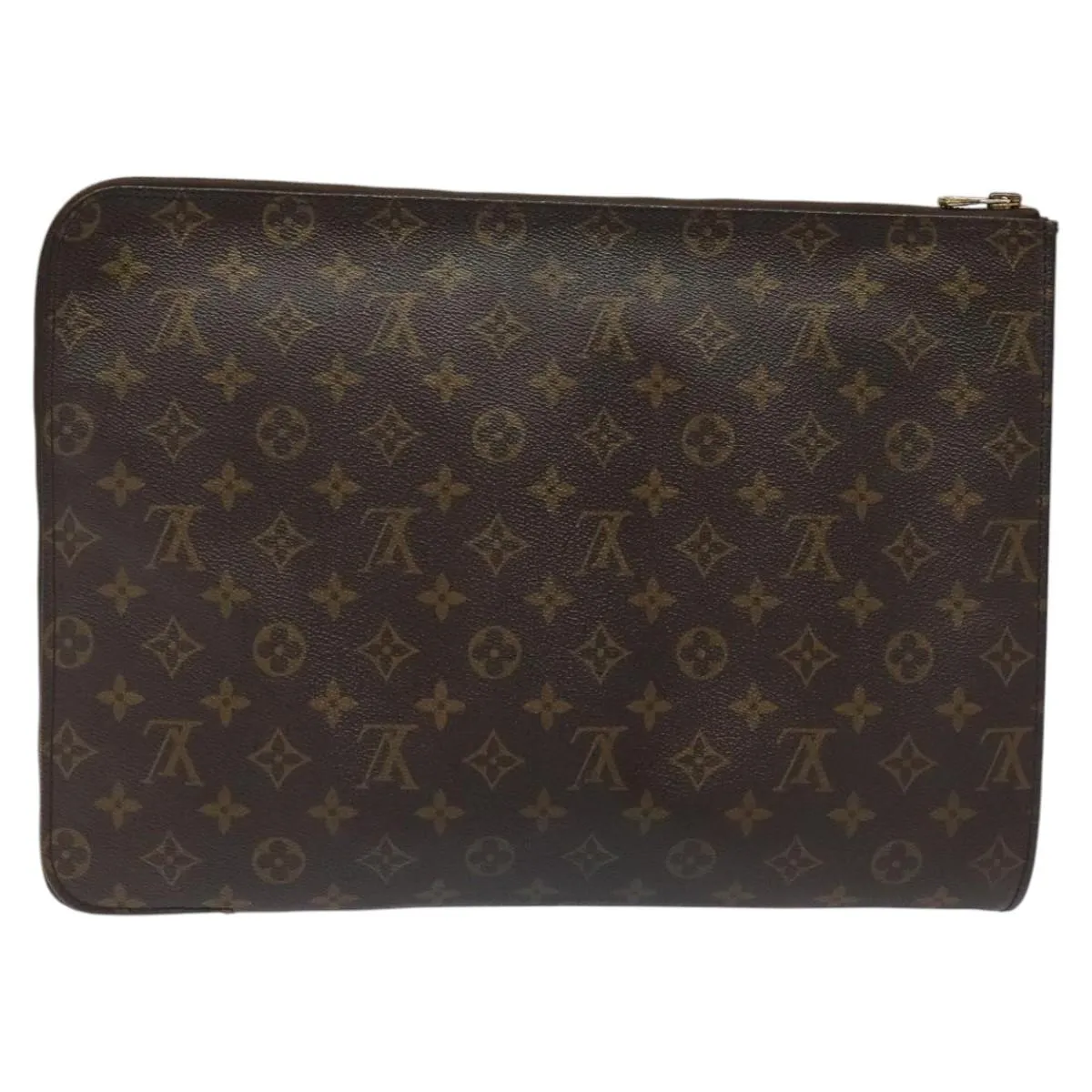 Louis Vuitton Porte Documents Canvas Clutch Bag (Pre-Owned)