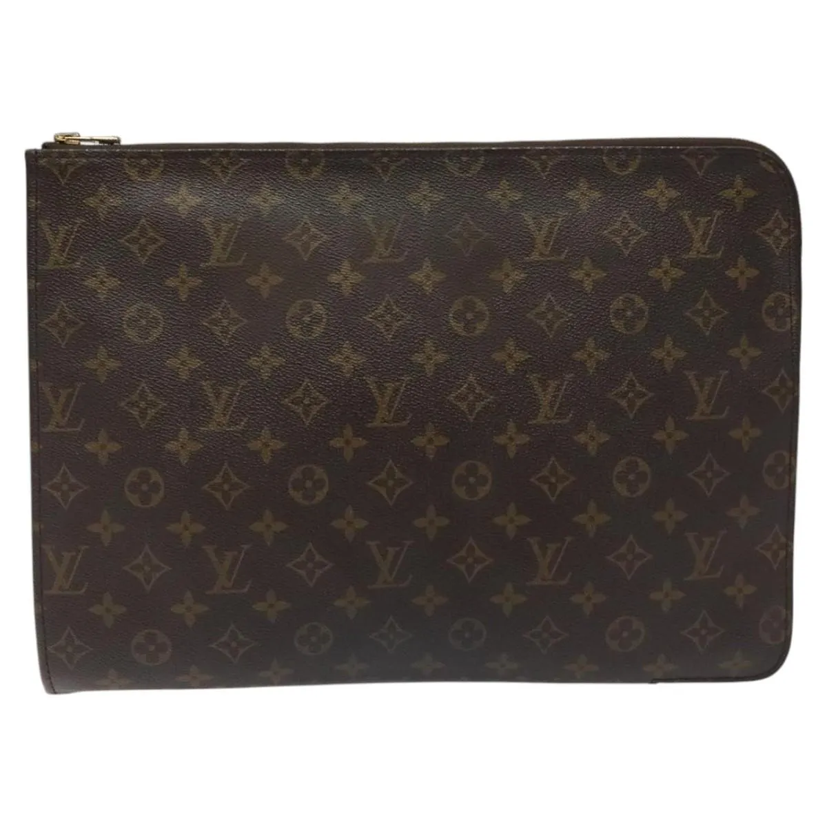 Louis Vuitton Porte Documents Canvas Clutch Bag (Pre-Owned)