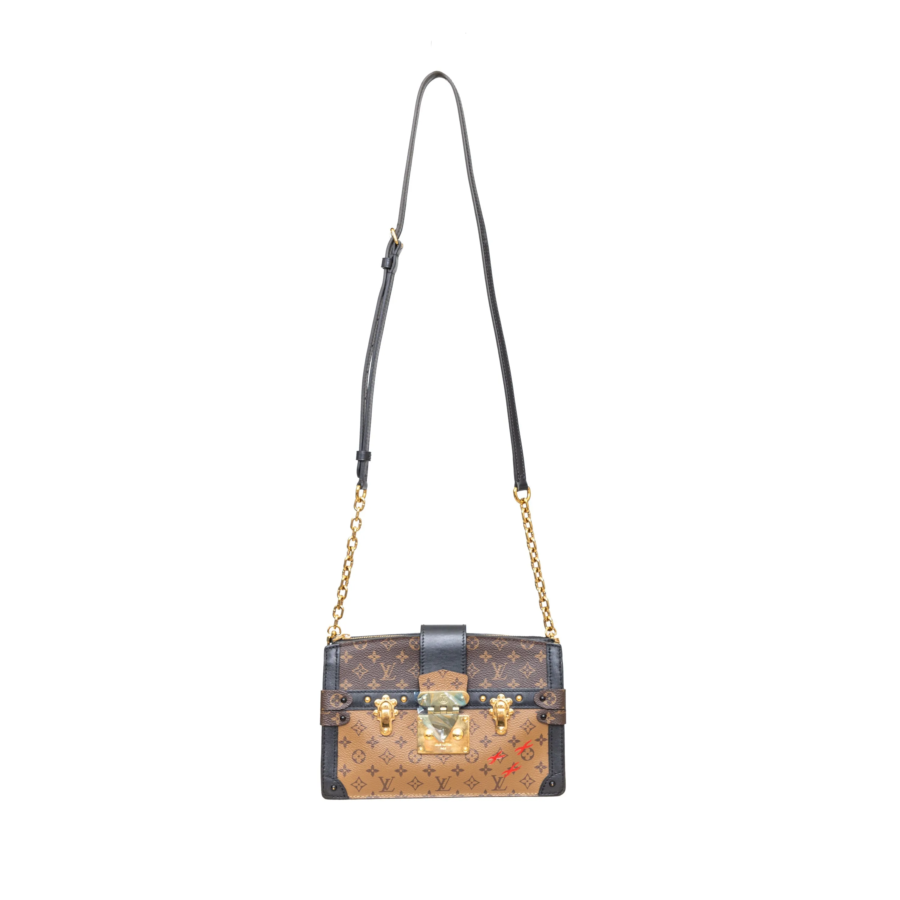 Louis Vuitton Reverse Monogram Trunk Clutch Bag - '10s