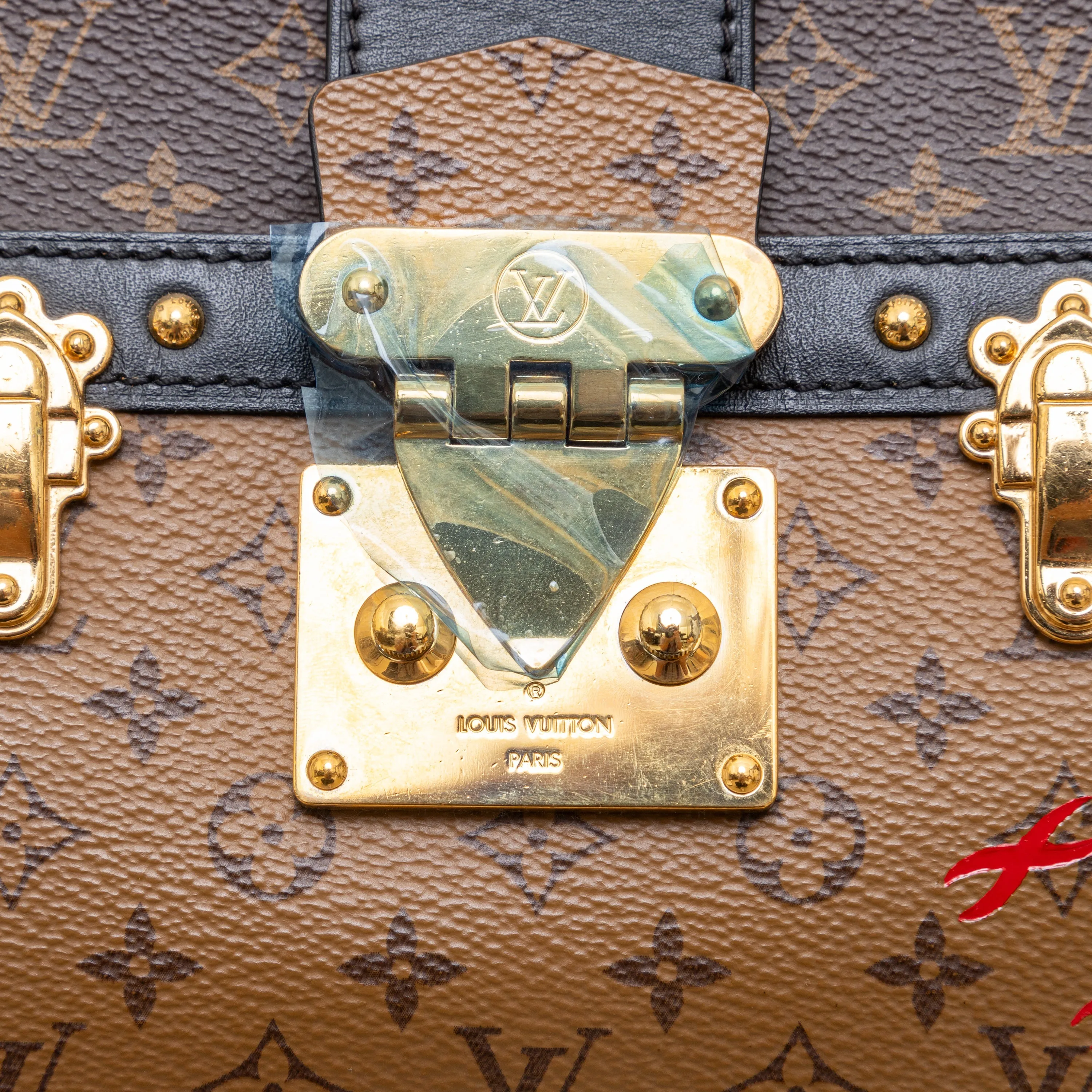 Louis Vuitton Reverse Monogram Trunk Clutch Bag - '10s