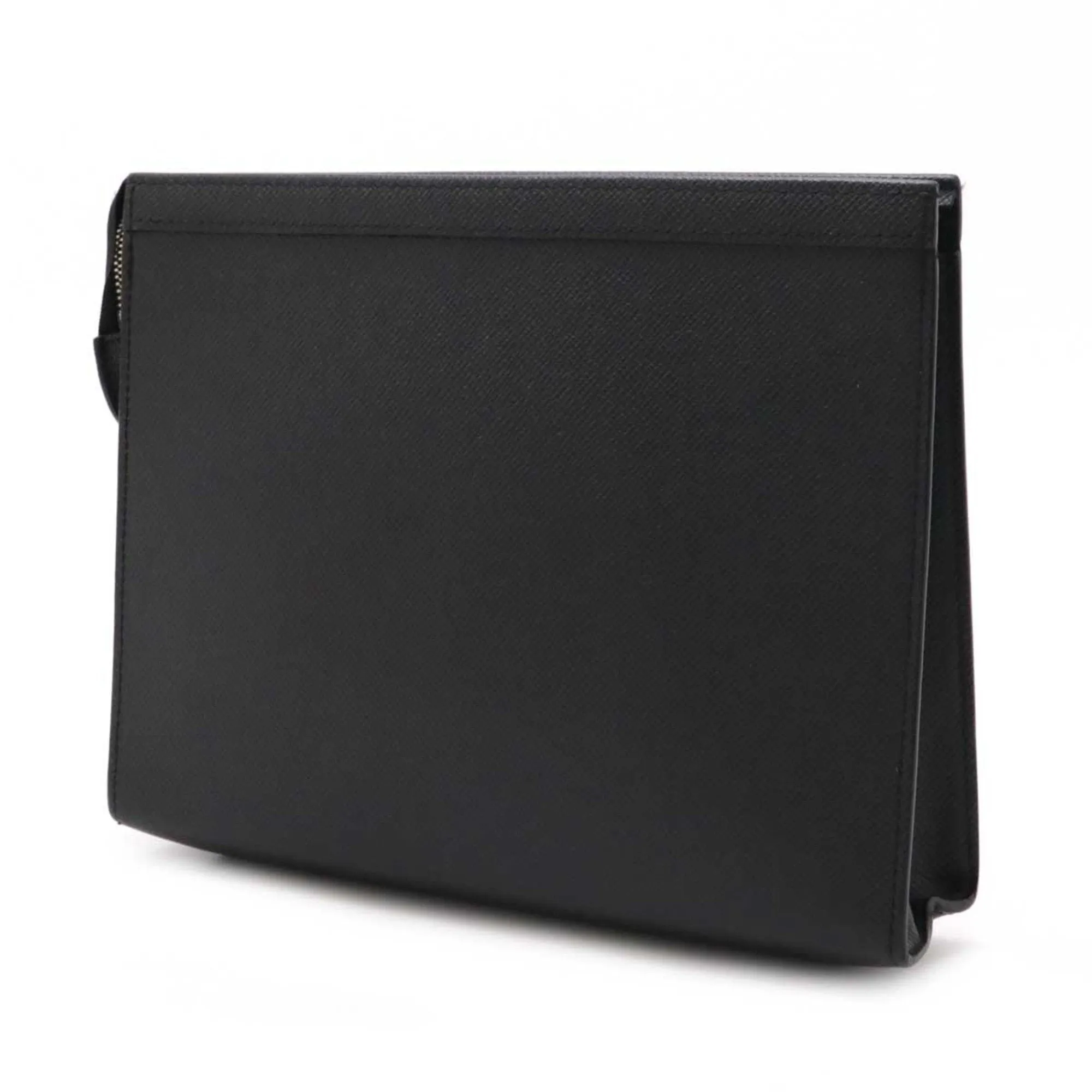 Louis Vuitton Taiga Noir Leather Clutch Bag Pochette (Pre-Owned)