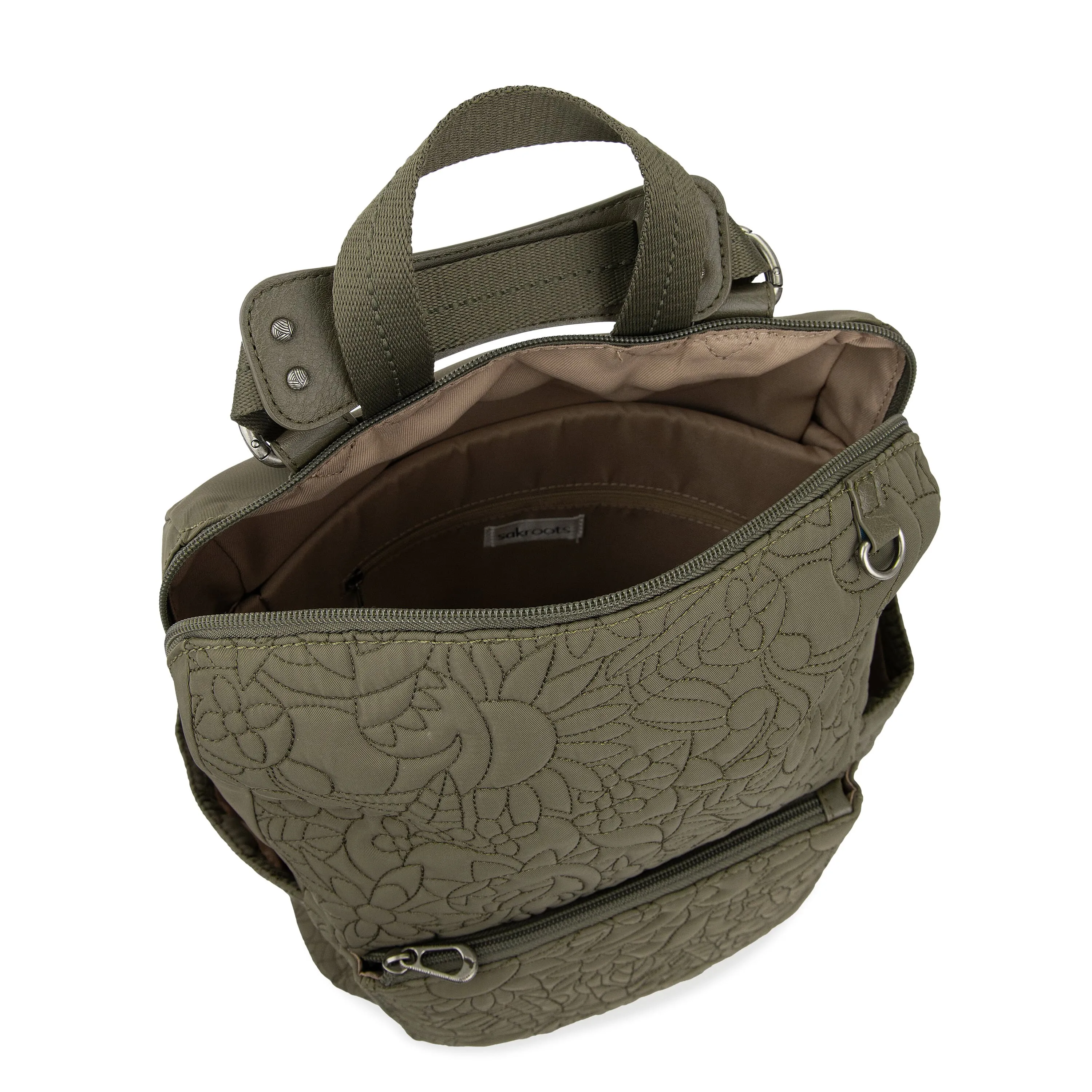 Loyola Backpack - EcoTwill - Olive Spirit Desert Quilted