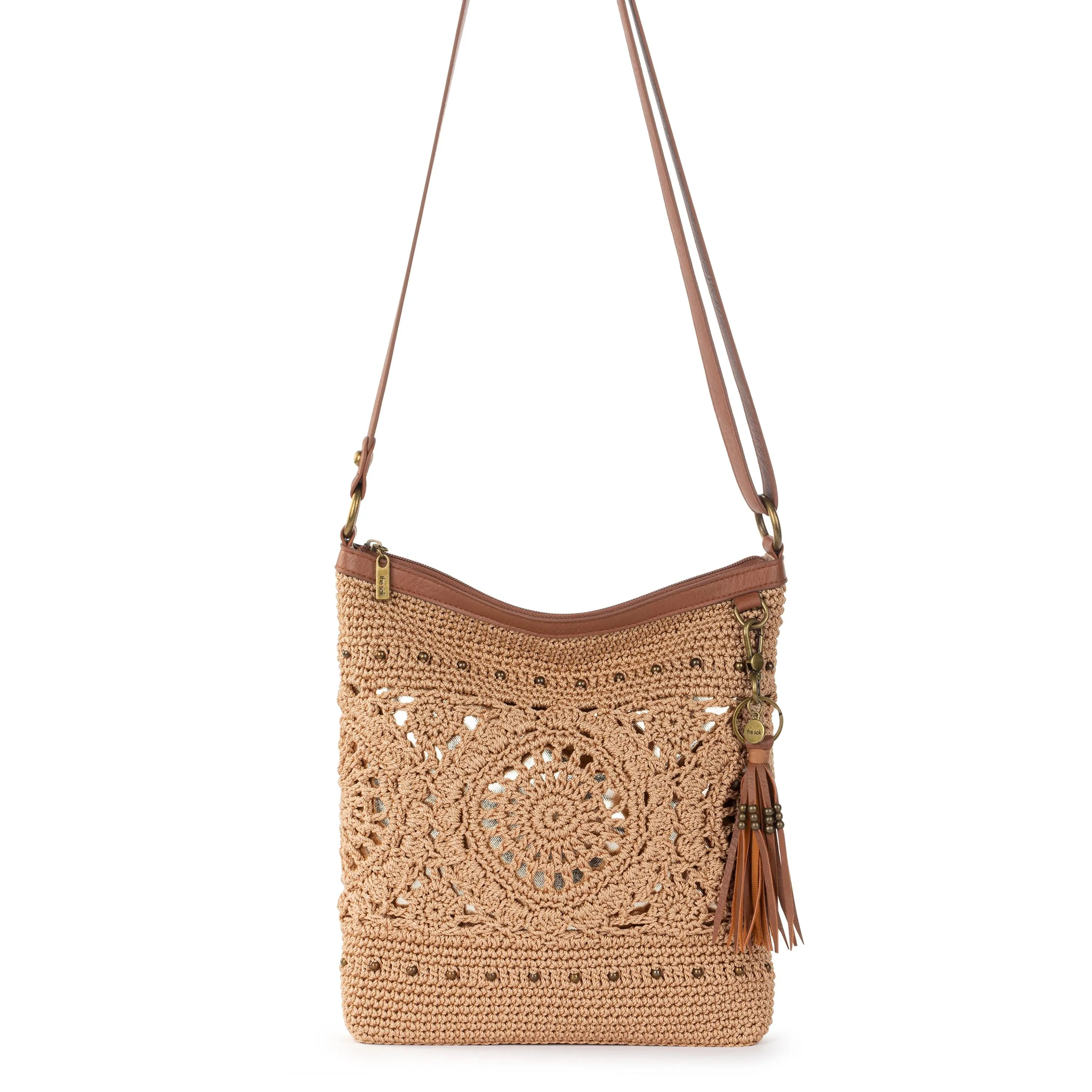 Lucia Crossbody - Hand Crochet - Bamboo Medallion