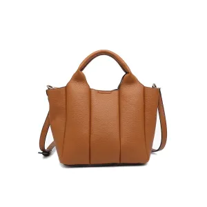 Maddox Paneled Satchel Bag In Orange