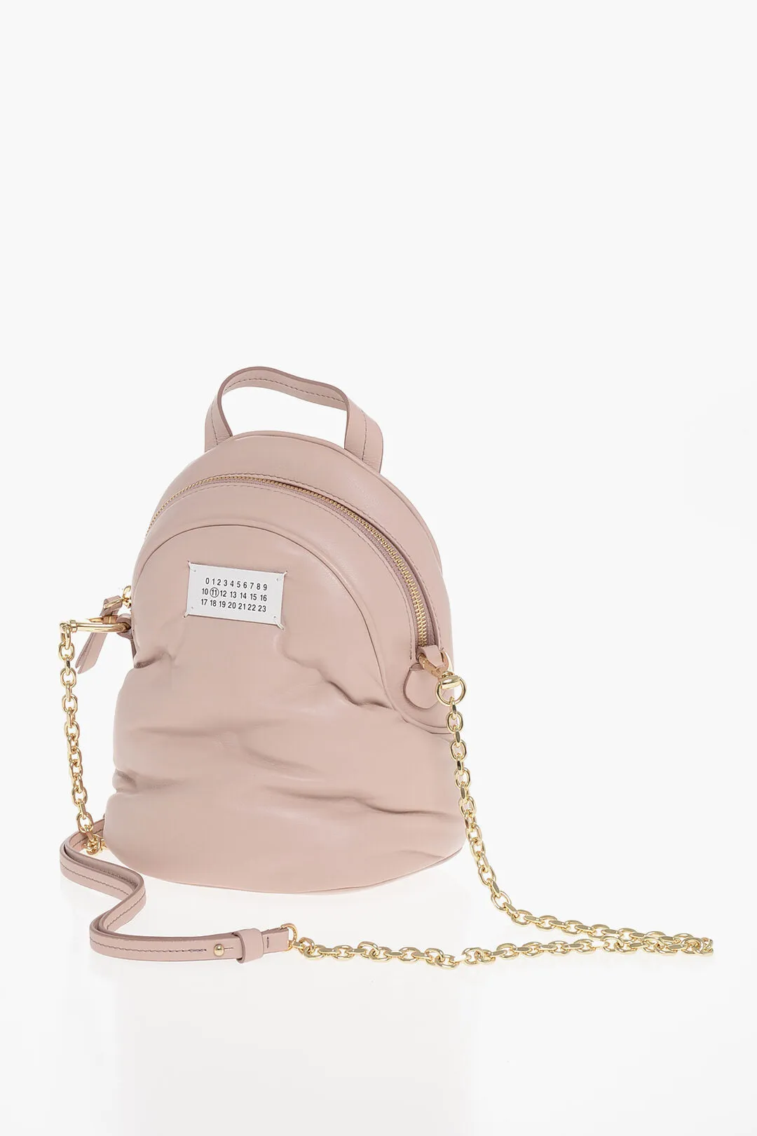 Maison Margiela Mm11 Quilted Leather Glam Slam Backpack With Shoulder Strap