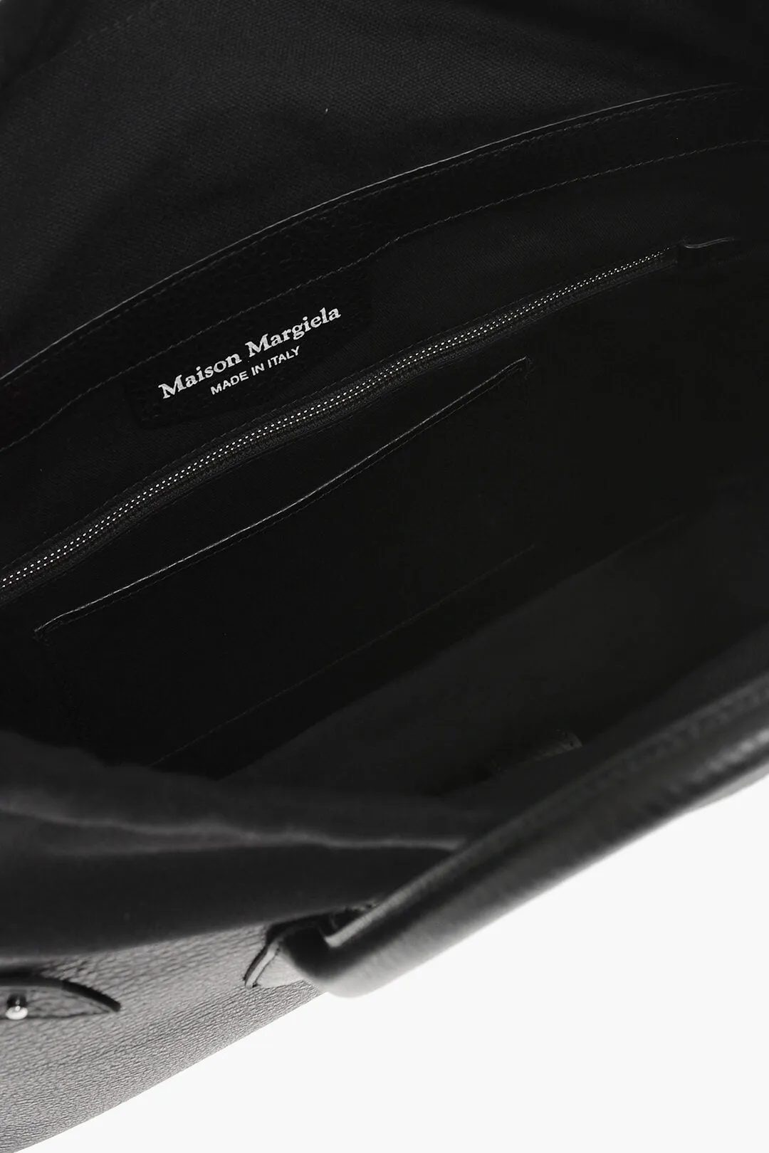 Maison Margiela Mm11 Textured Leather 5Ac Daily Tote Bag With Canvas Detail