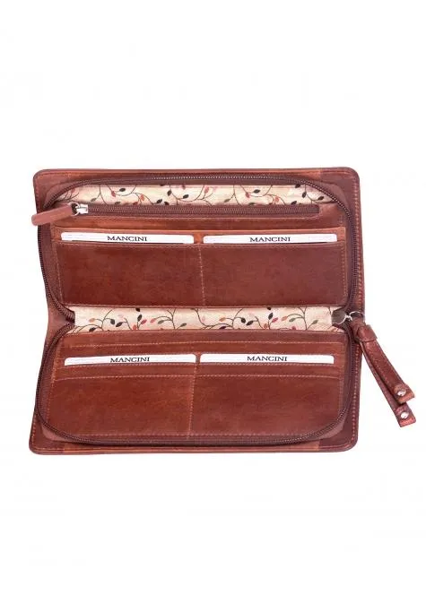 Mancini CASABLANCA Collection Ladies Clutch Wallet (RFID Secure)