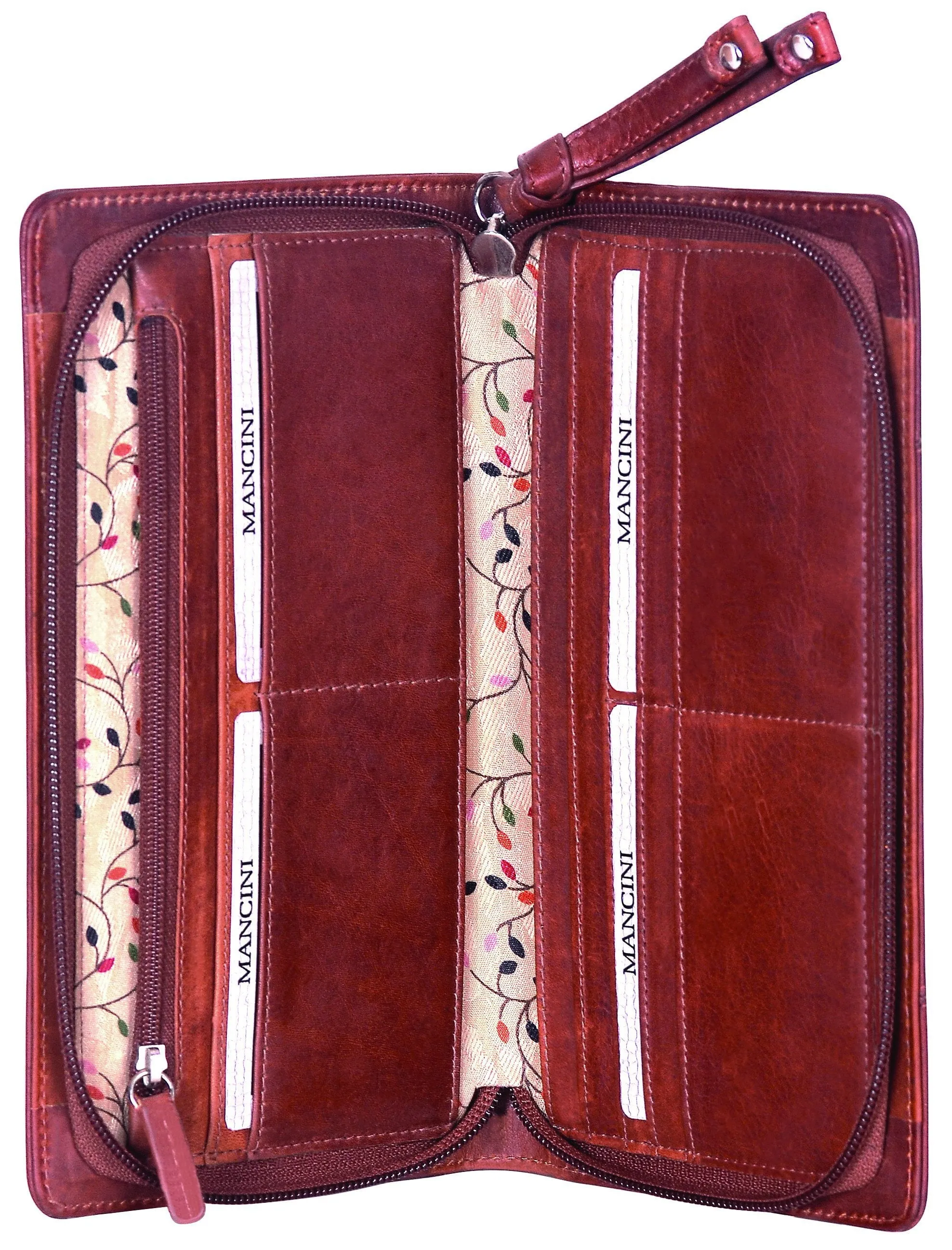 Mancini CASABLANCA Collection Ladies Clutch Wallet (RFID Secure)