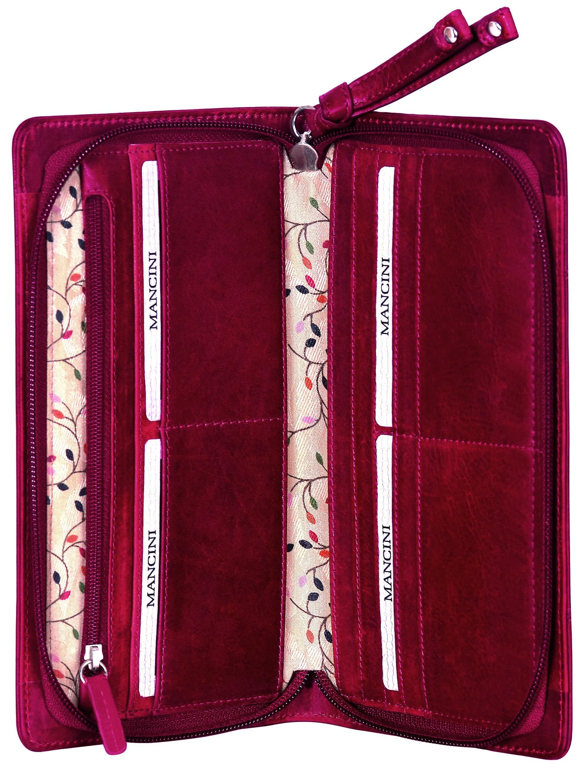 Mancini CASABLANCA Collection Ladies Clutch Wallet (RFID Secure)