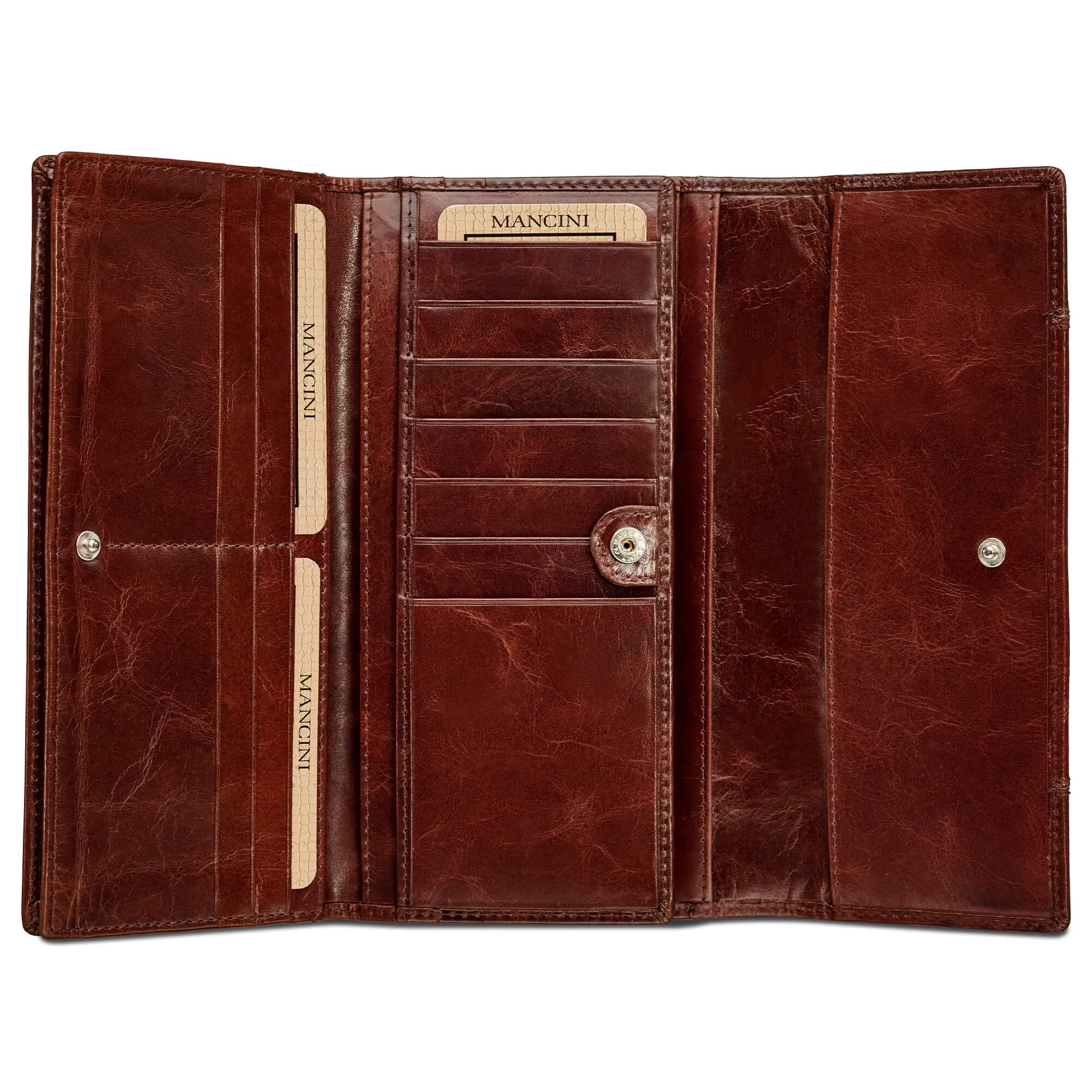 Mancini CASABLANCA Ladies RFID Secure Trifold Wallet