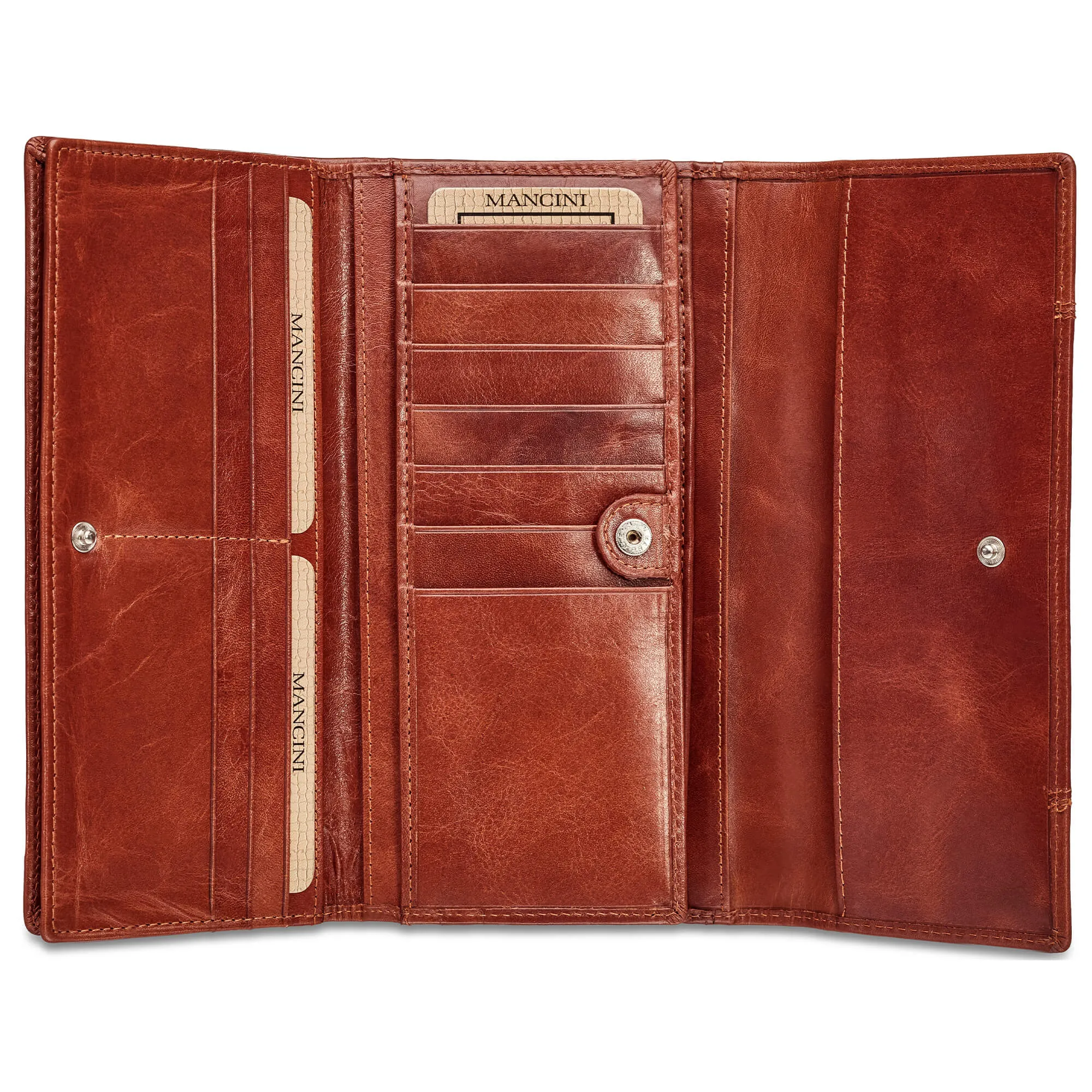 Mancini CASABLANCA Ladies RFID Secure Trifold Wallet