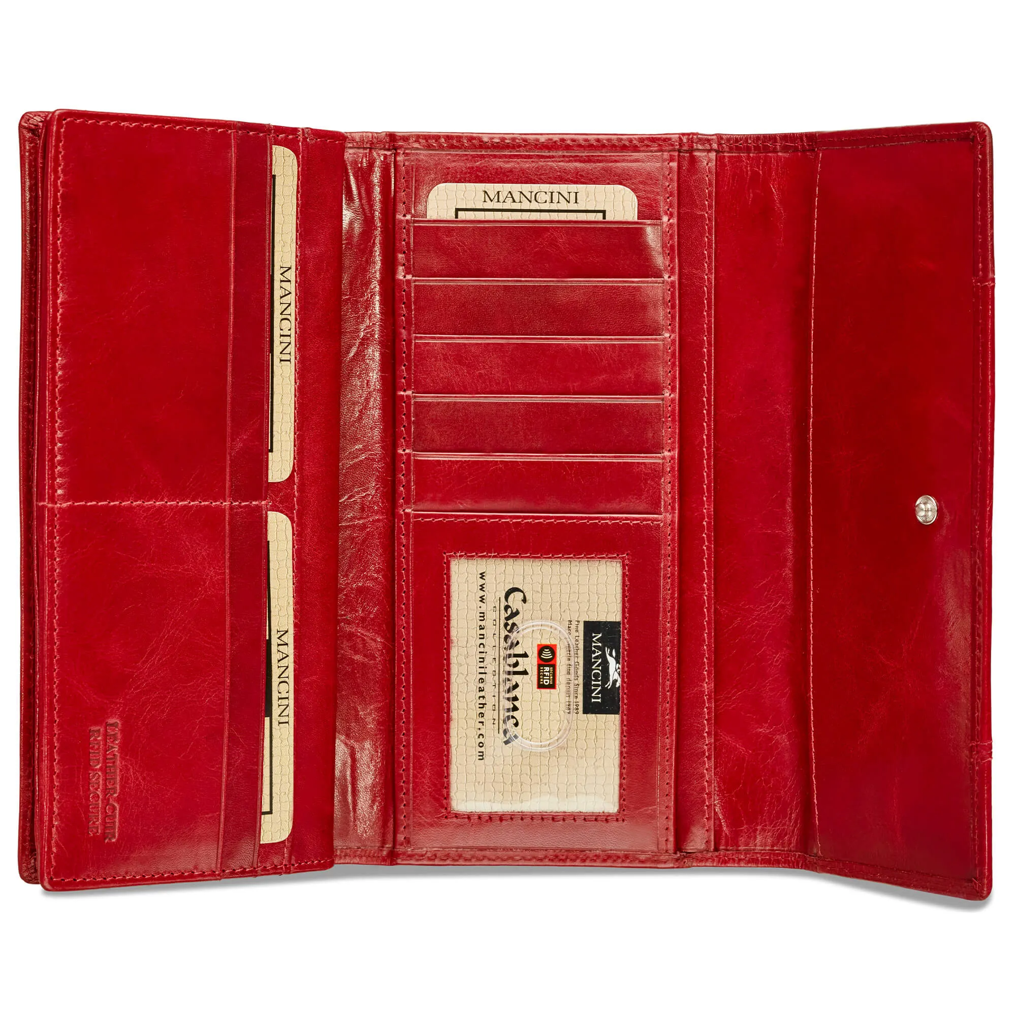 Mancini CASABLANCA Ladies RFID Secure Trifold Wallet