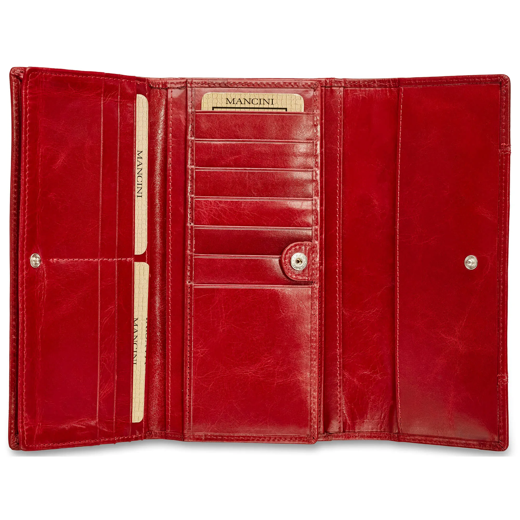 Mancini CASABLANCA Ladies RFID Secure Trifold Wallet