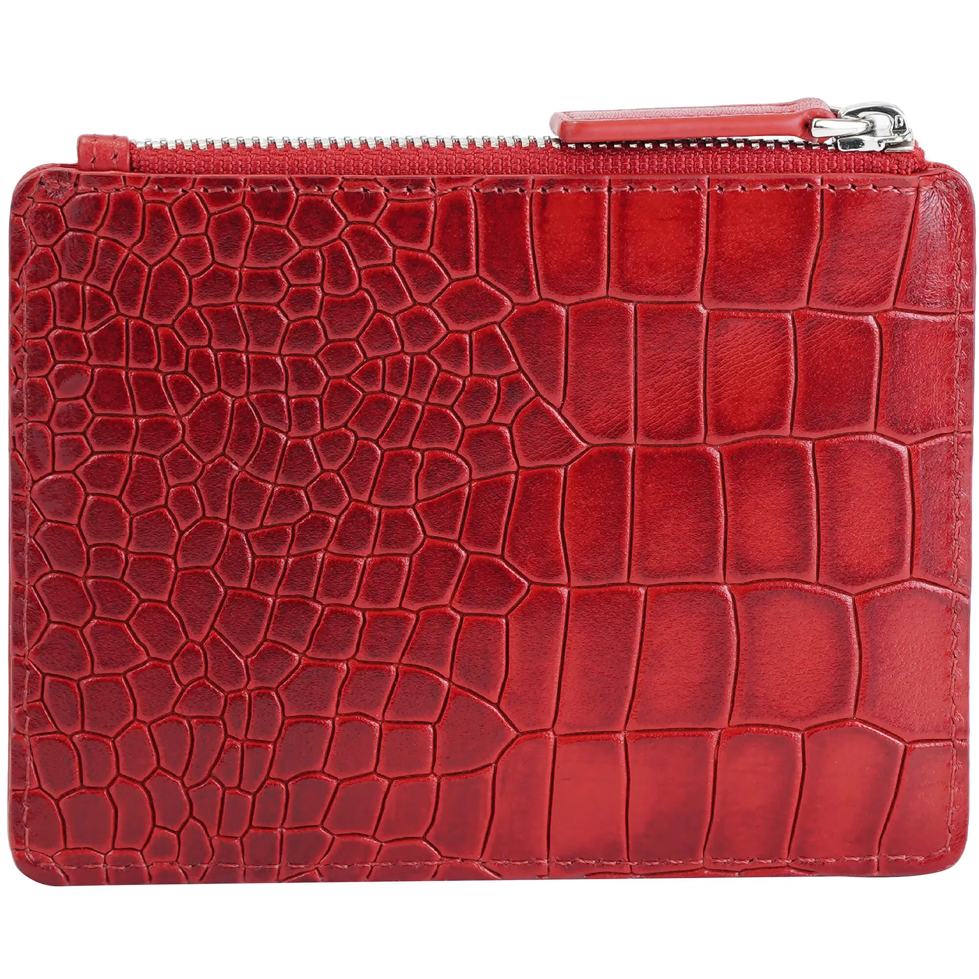 Mancini Croco2 Womens Card Case with Enhanced RFID Protection