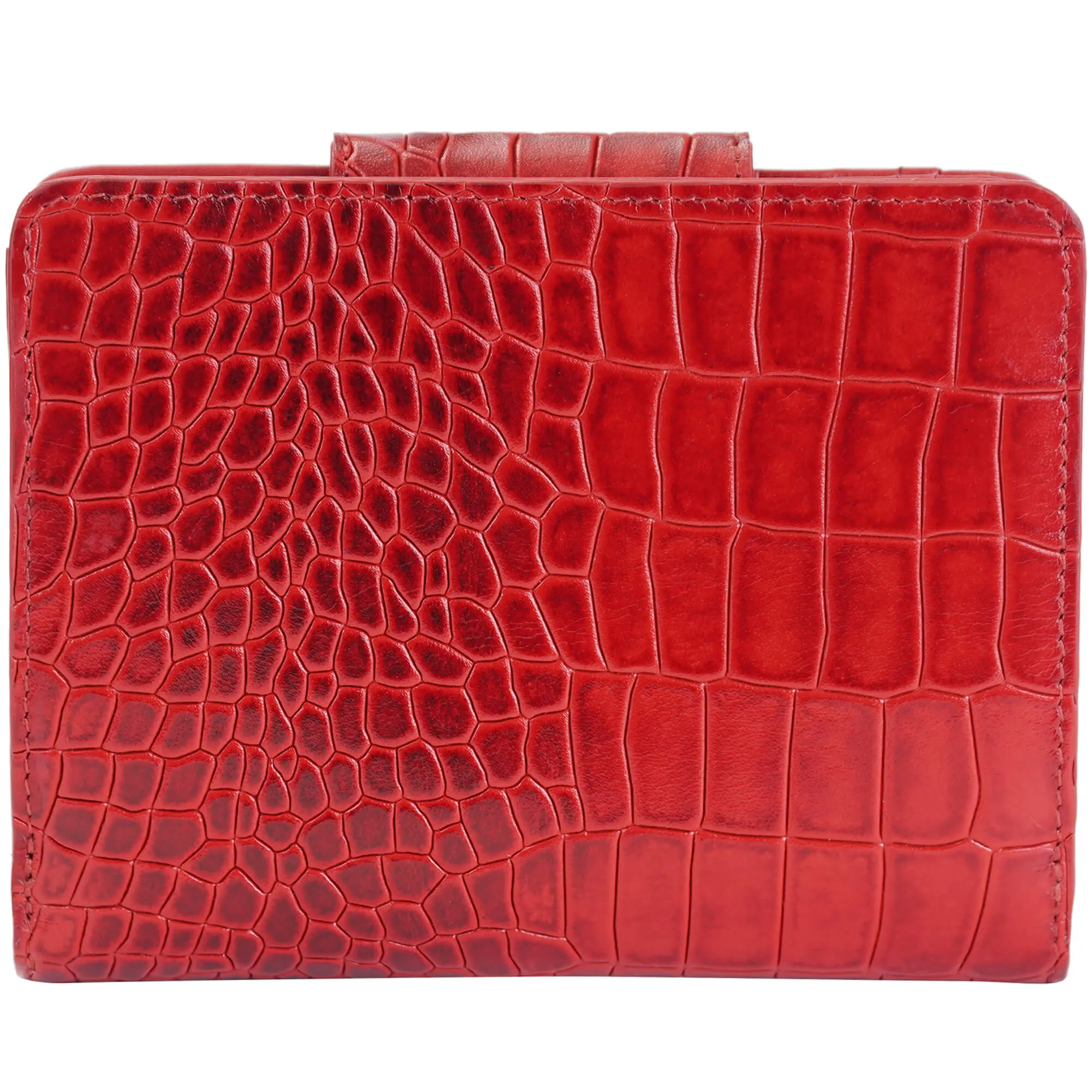 Mancini Croco2 Womens Medium Clutch Wallet with Enhanced RFID Protection