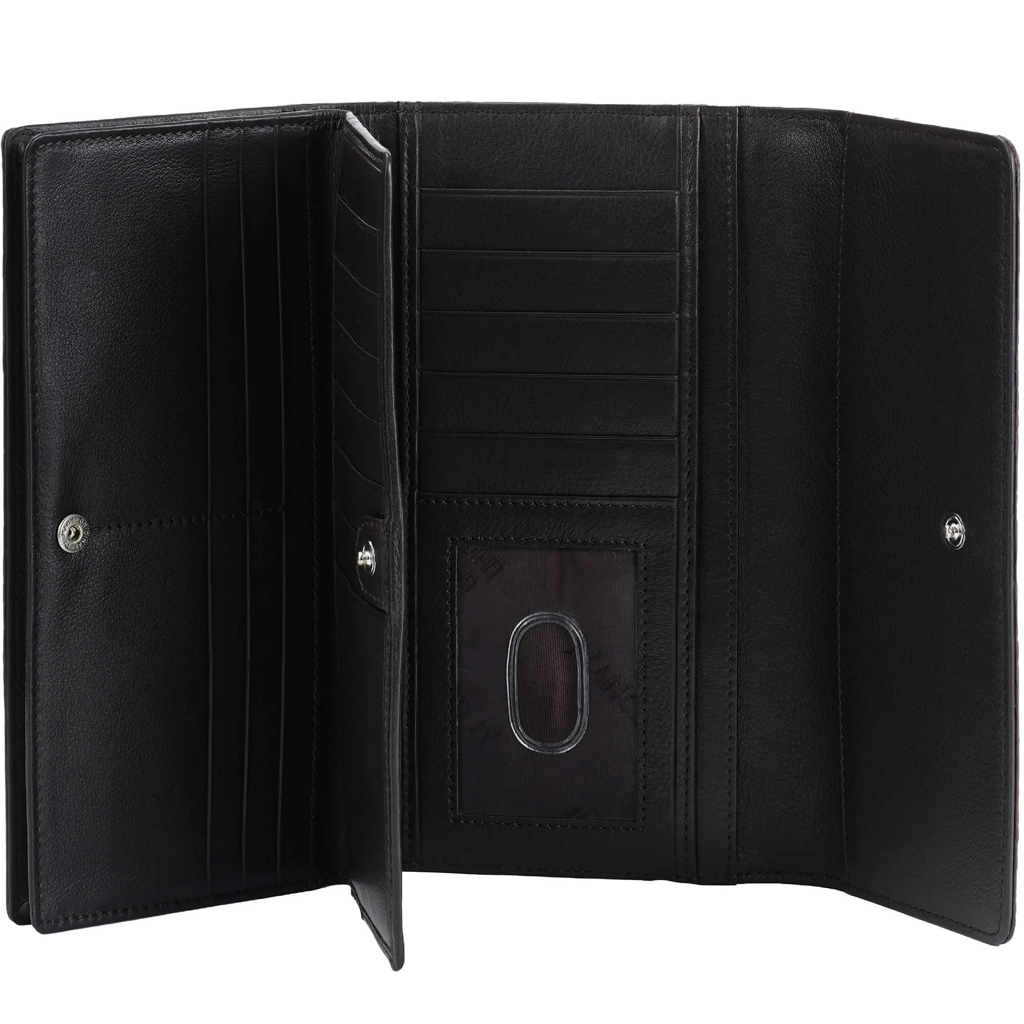 Mancini Croco2 Womens quad fold Wallet with Enhanced RFID Security