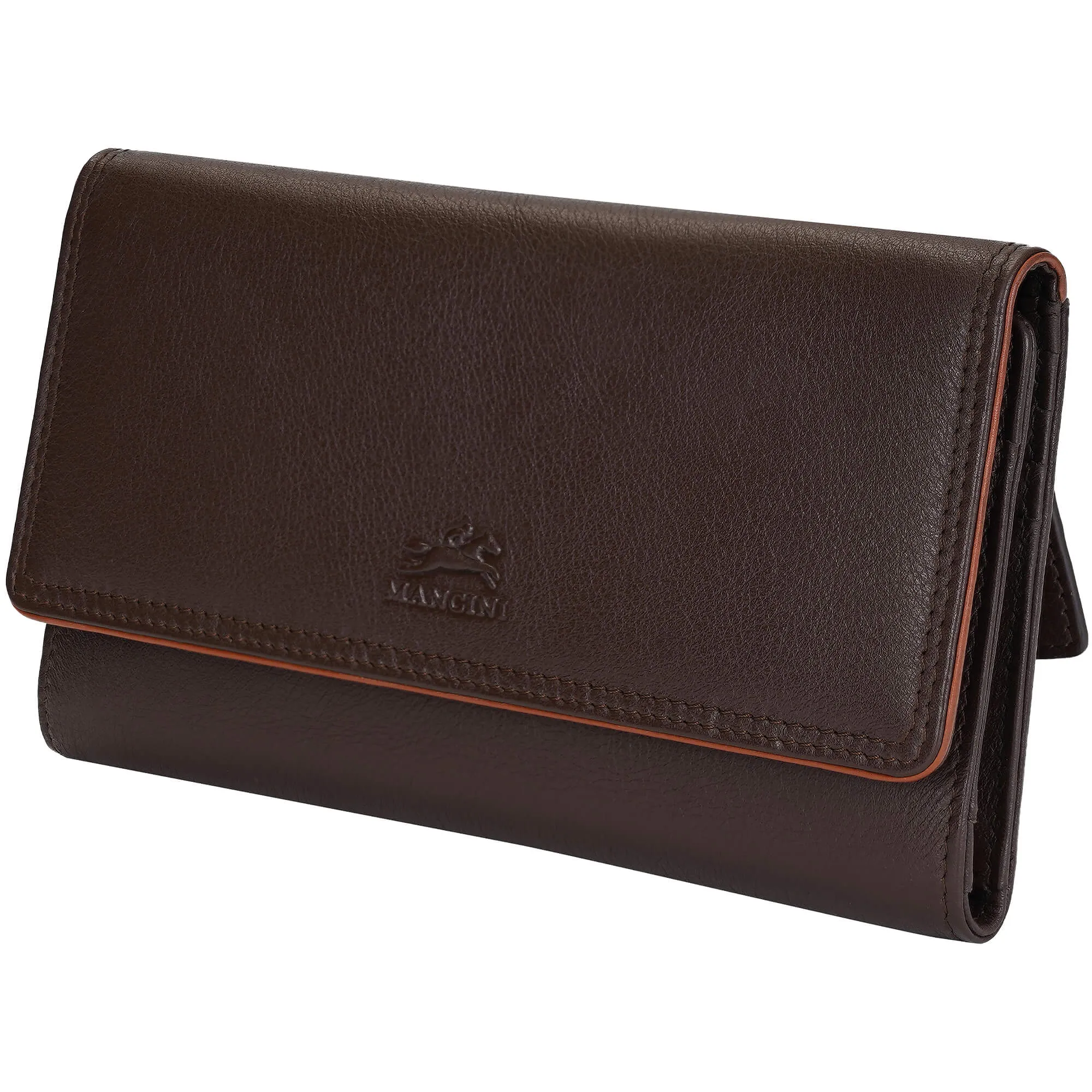 Mancini Sonoma Womens Medium Clutch Wallet with Enhanced RFID Protection
