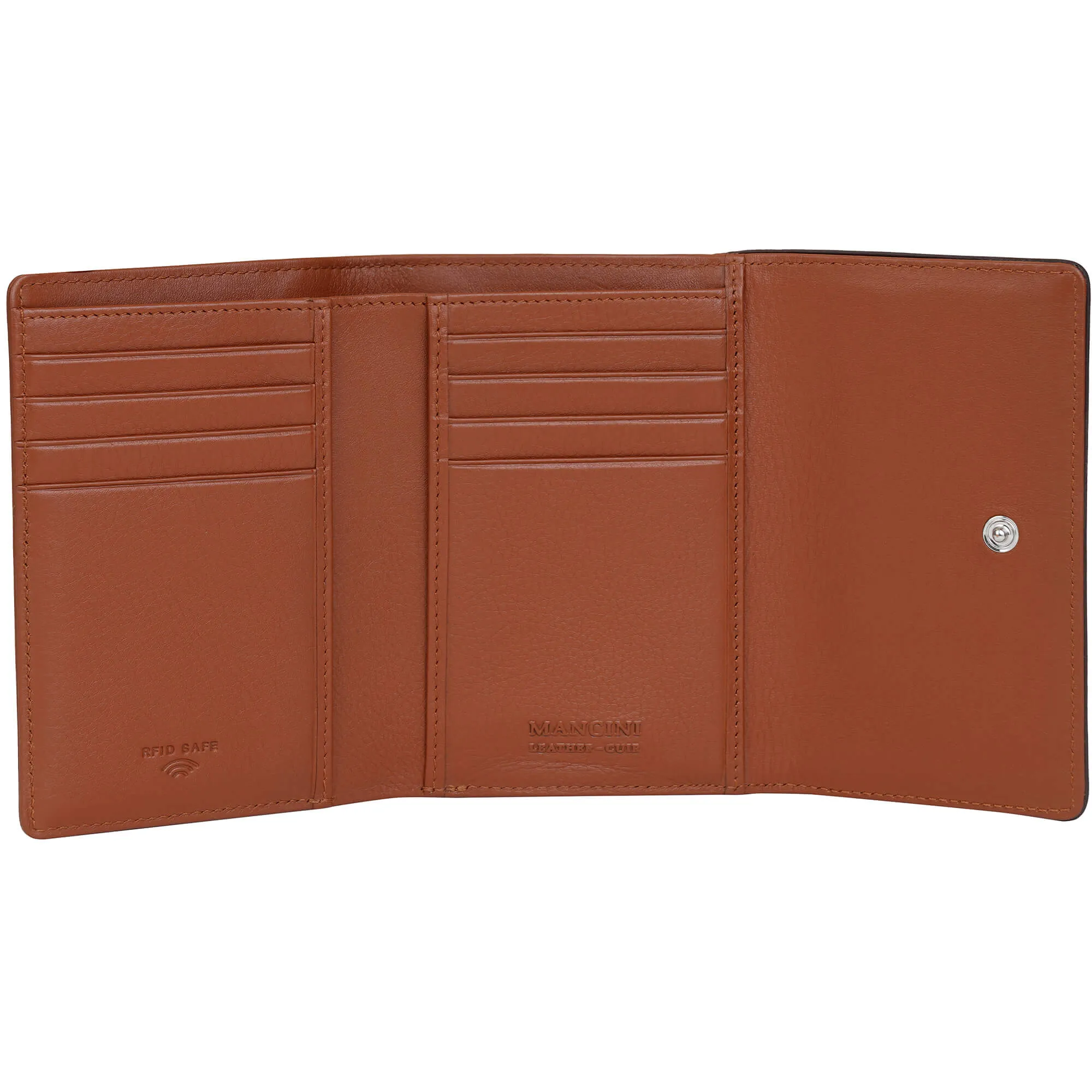 Mancini Sonoma Womens Medium Clutch Wallet with Enhanced RFID Protection