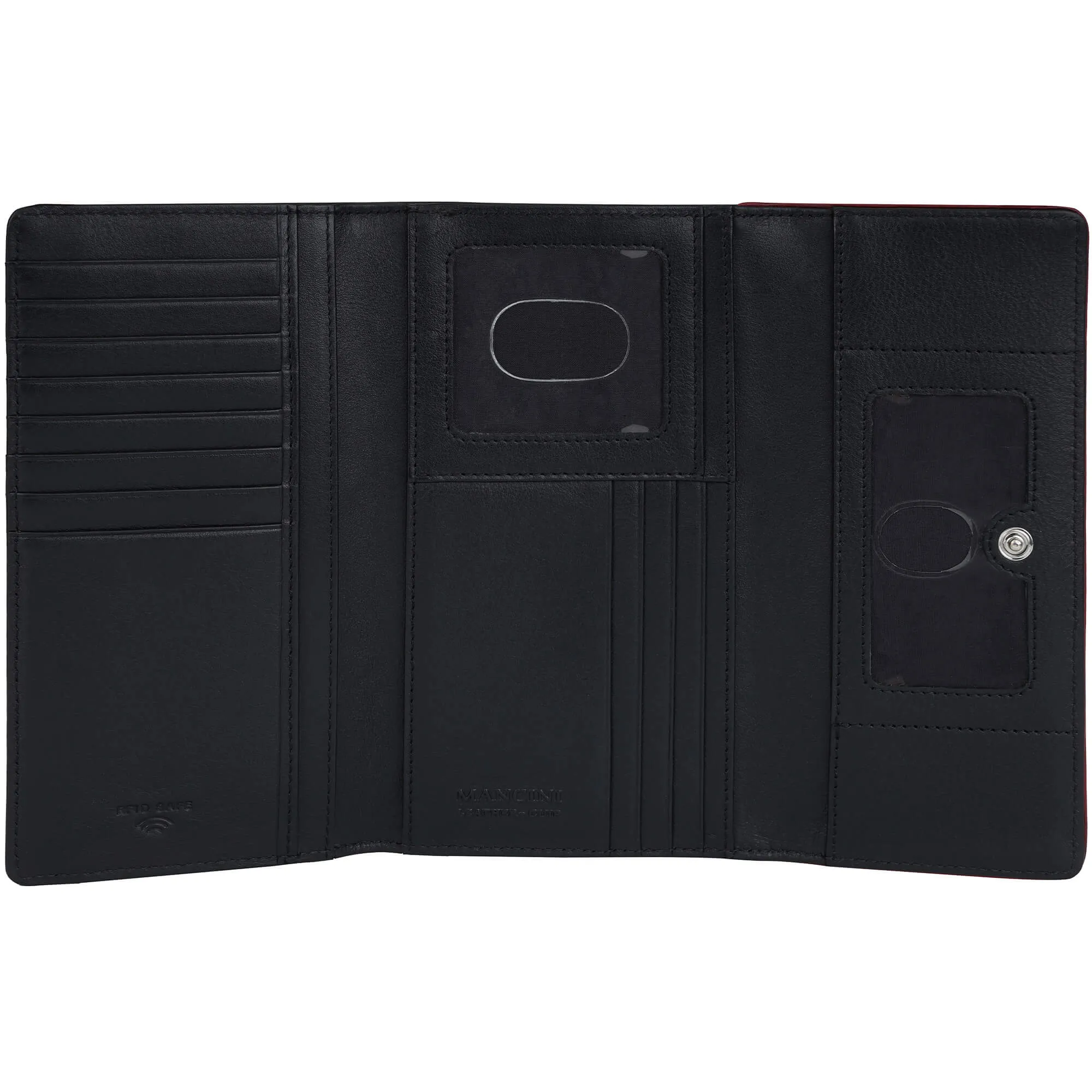 Mancini Sonoma Womens Medium Clutch Wallet with Enhanced RFID Protection