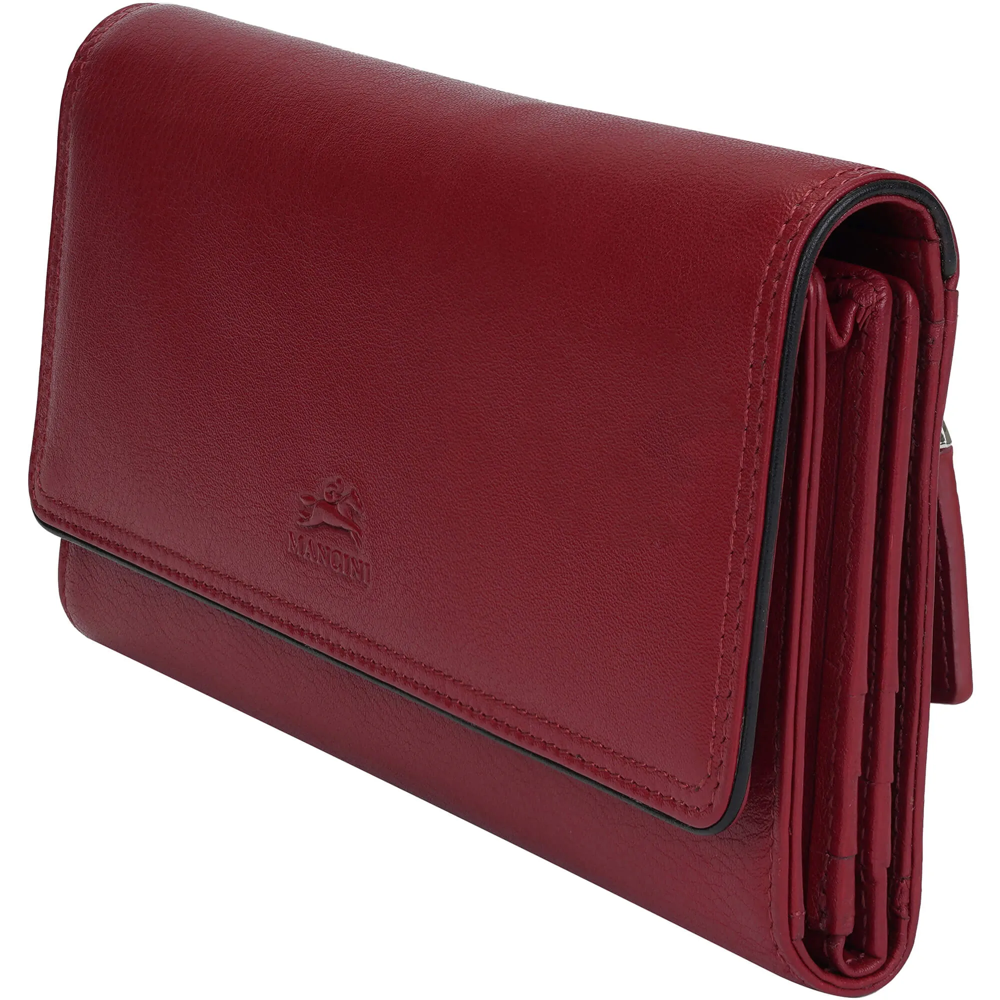 Mancini Sonoma Womens Quad fold Wallet with Enhanced RFID Protection