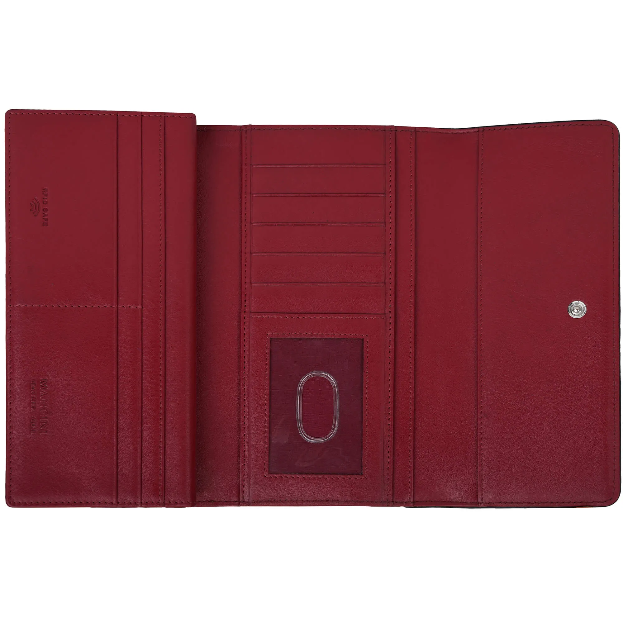 Mancini Sonoma Womens Quad fold Wallet with Enhanced RFID Protection