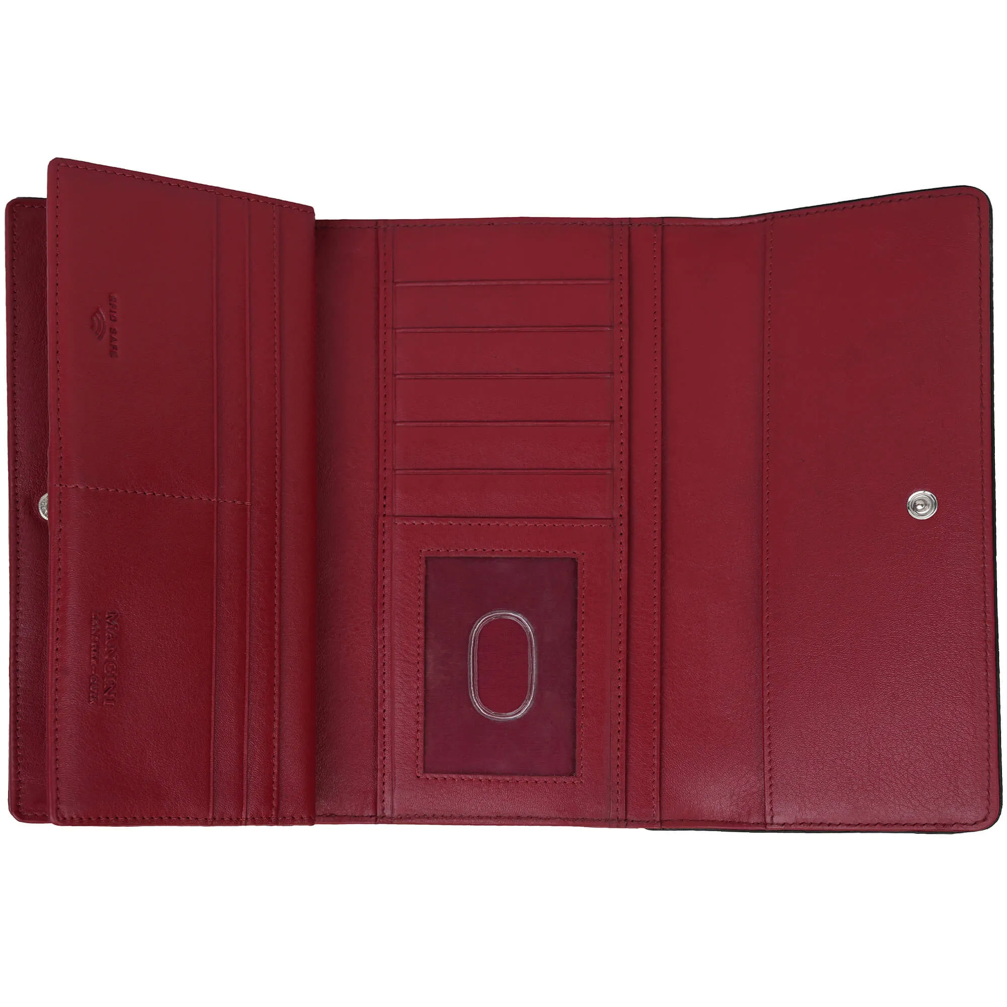Mancini Sonoma Womens Quad fold Wallet with Enhanced RFID Protection