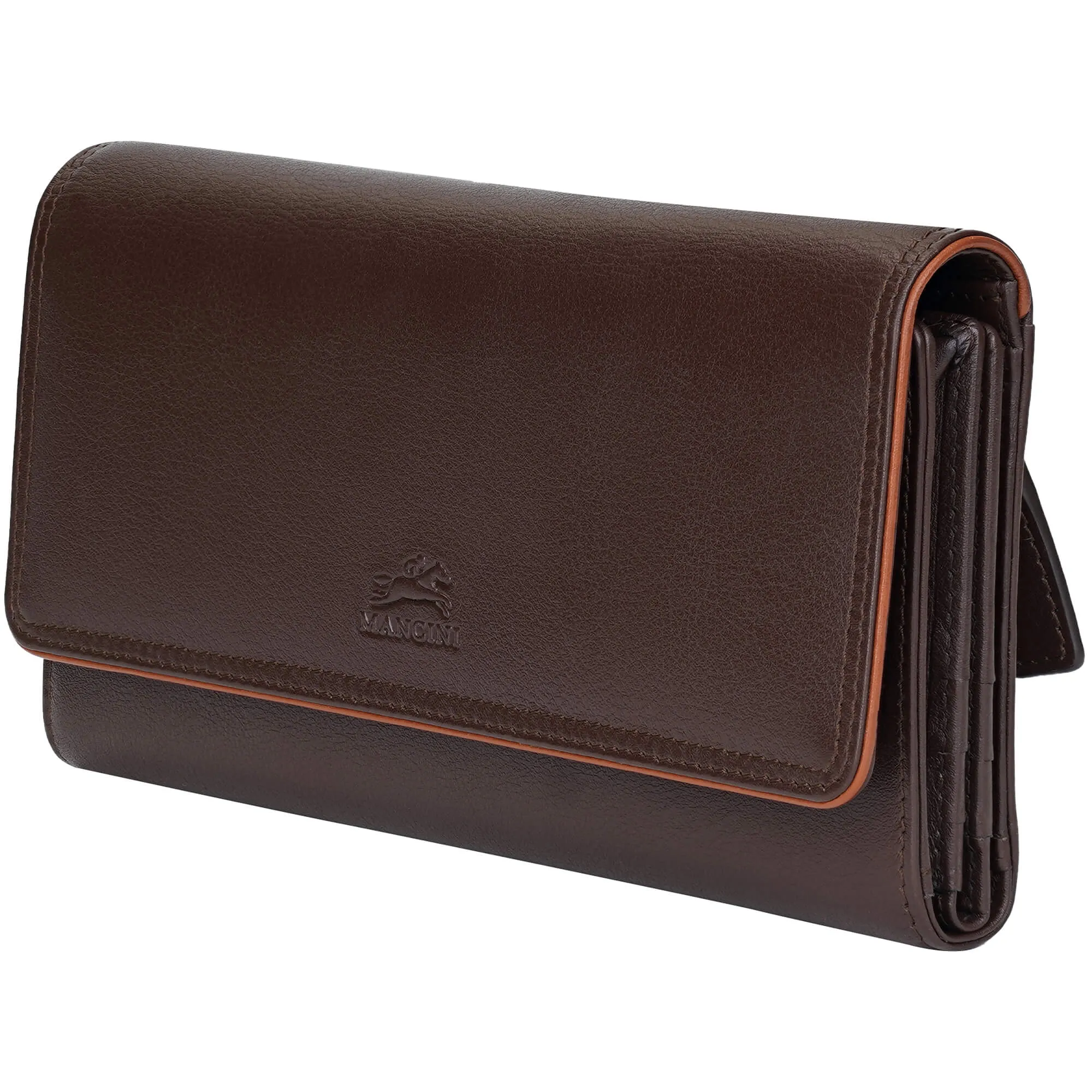 Mancini Sonoma Womens Quad fold Wallet with Enhanced RFID Protection