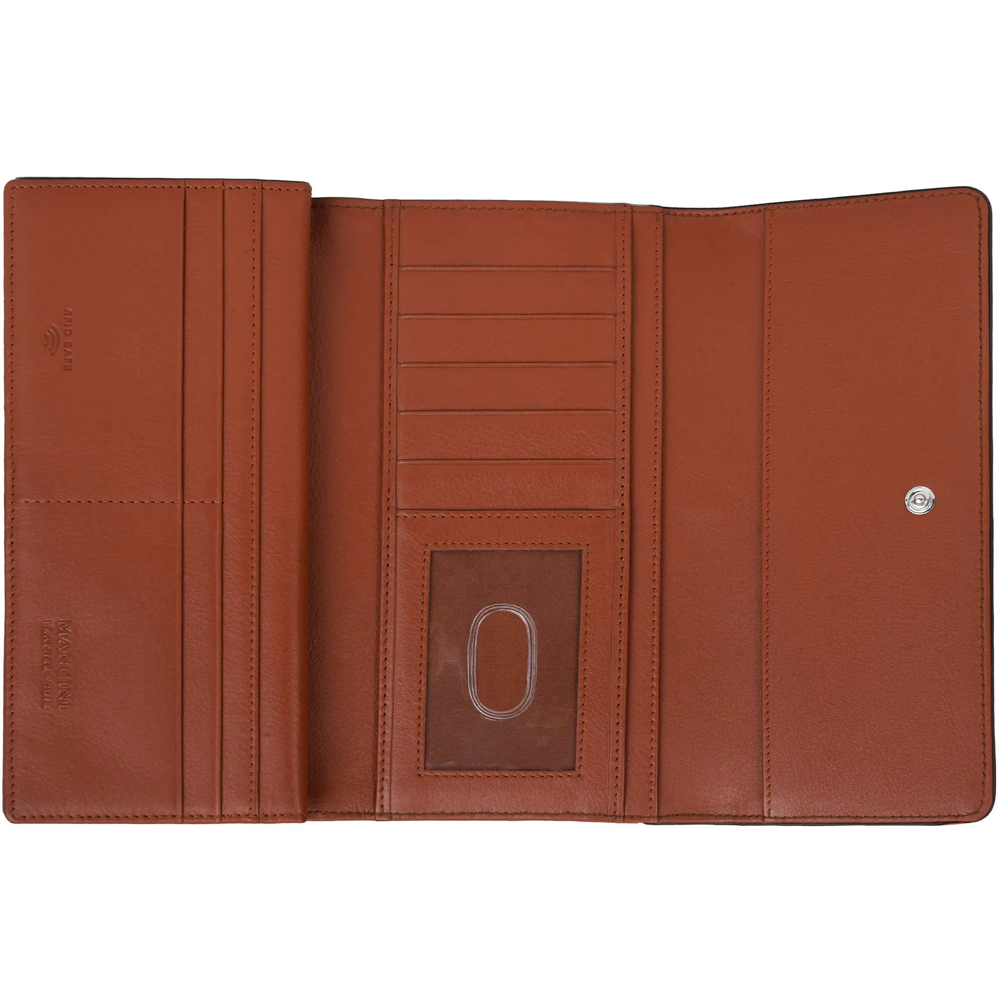 Mancini Sonoma Womens Quad fold Wallet with Enhanced RFID Protection