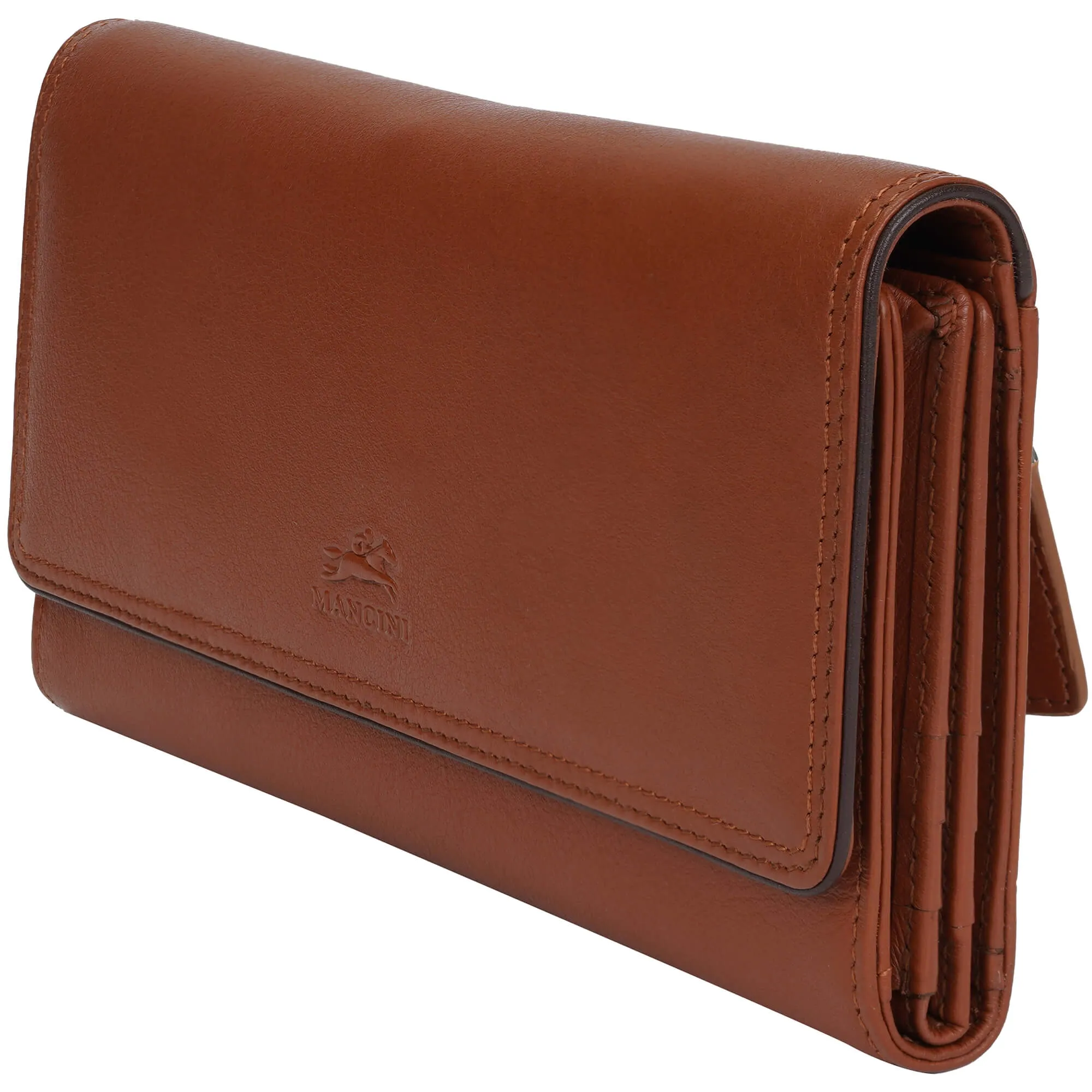 Mancini Sonoma Womens Quad fold Wallet with Enhanced RFID Protection