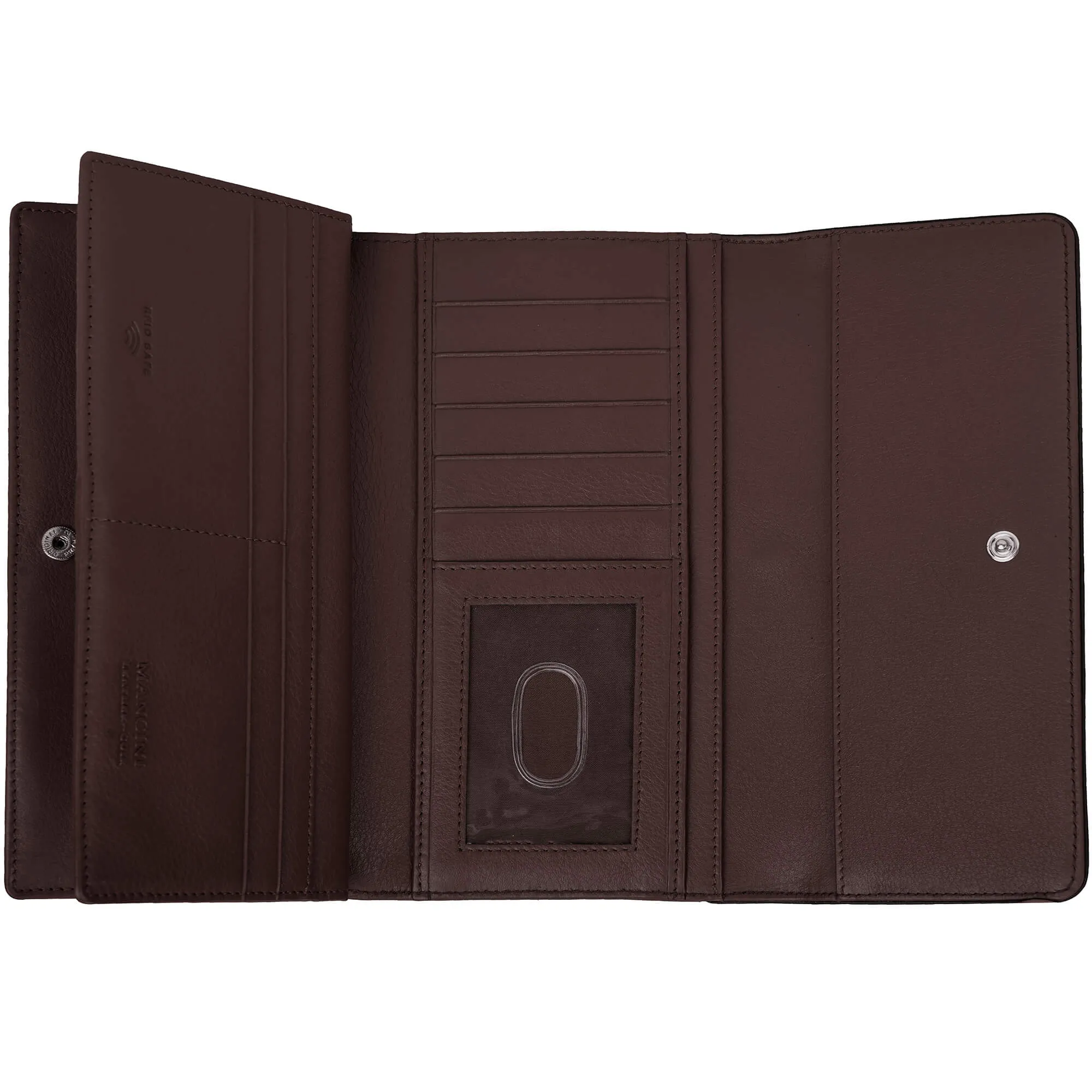 Mancini Sonoma Womens Quad fold Wallet with Enhanced RFID Protection