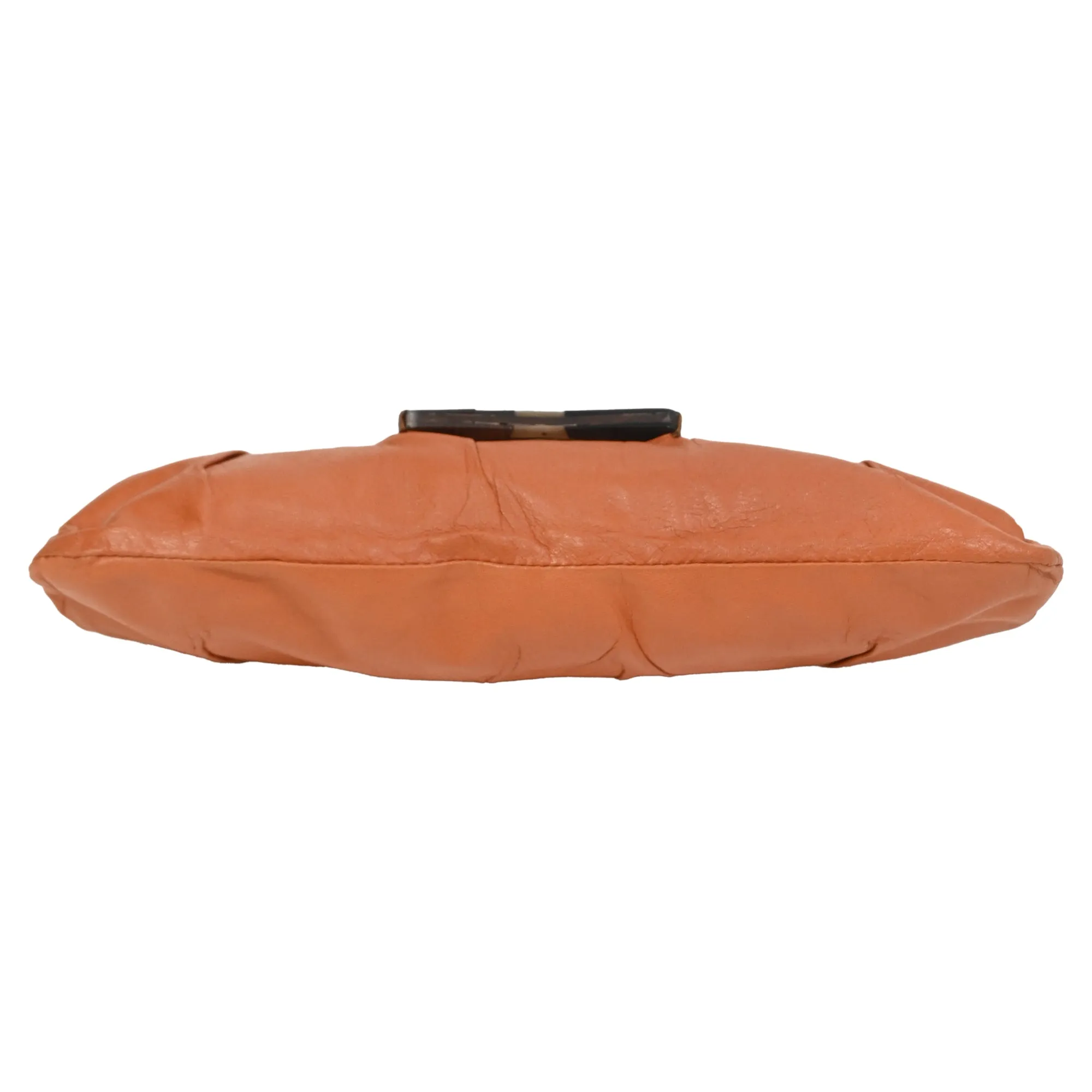 Marni Kisslock Clutch in Orange Leather