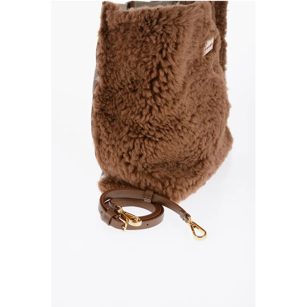 Marni Shearling Detailing MUSEO Mini Tote Bag