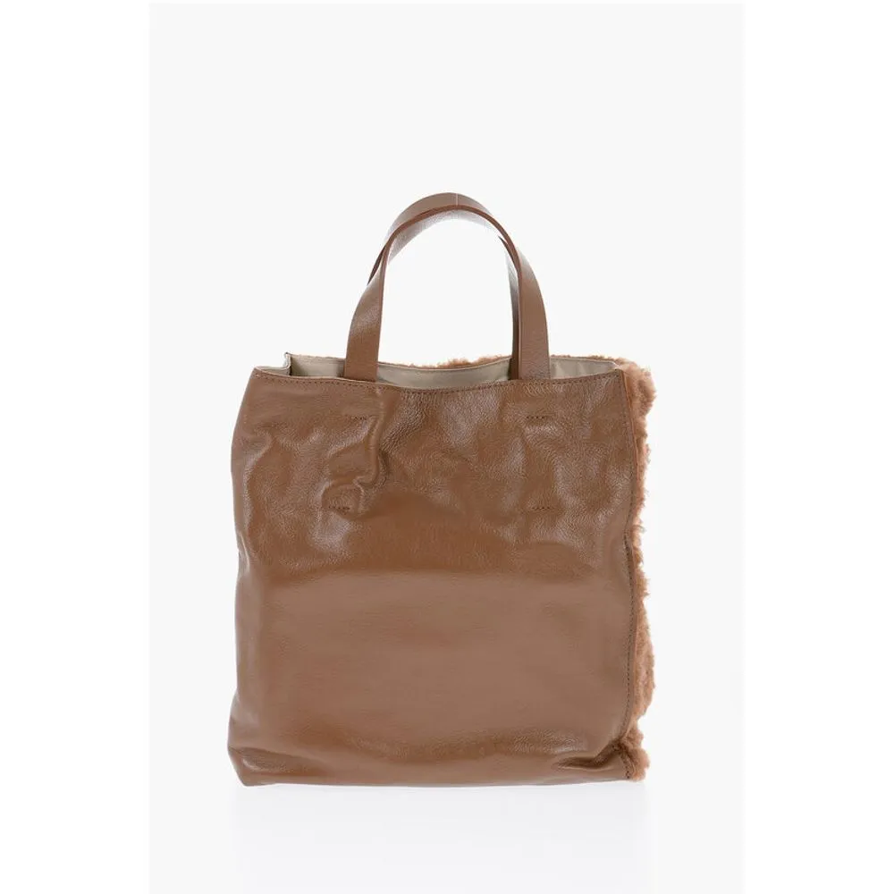 Marni Shearling Detailing MUSEO Mini Tote Bag