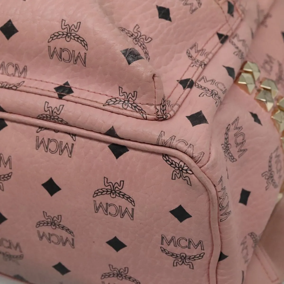 MCM Stark Visetos Canvas Backpack Bag (Pre-Owned)
