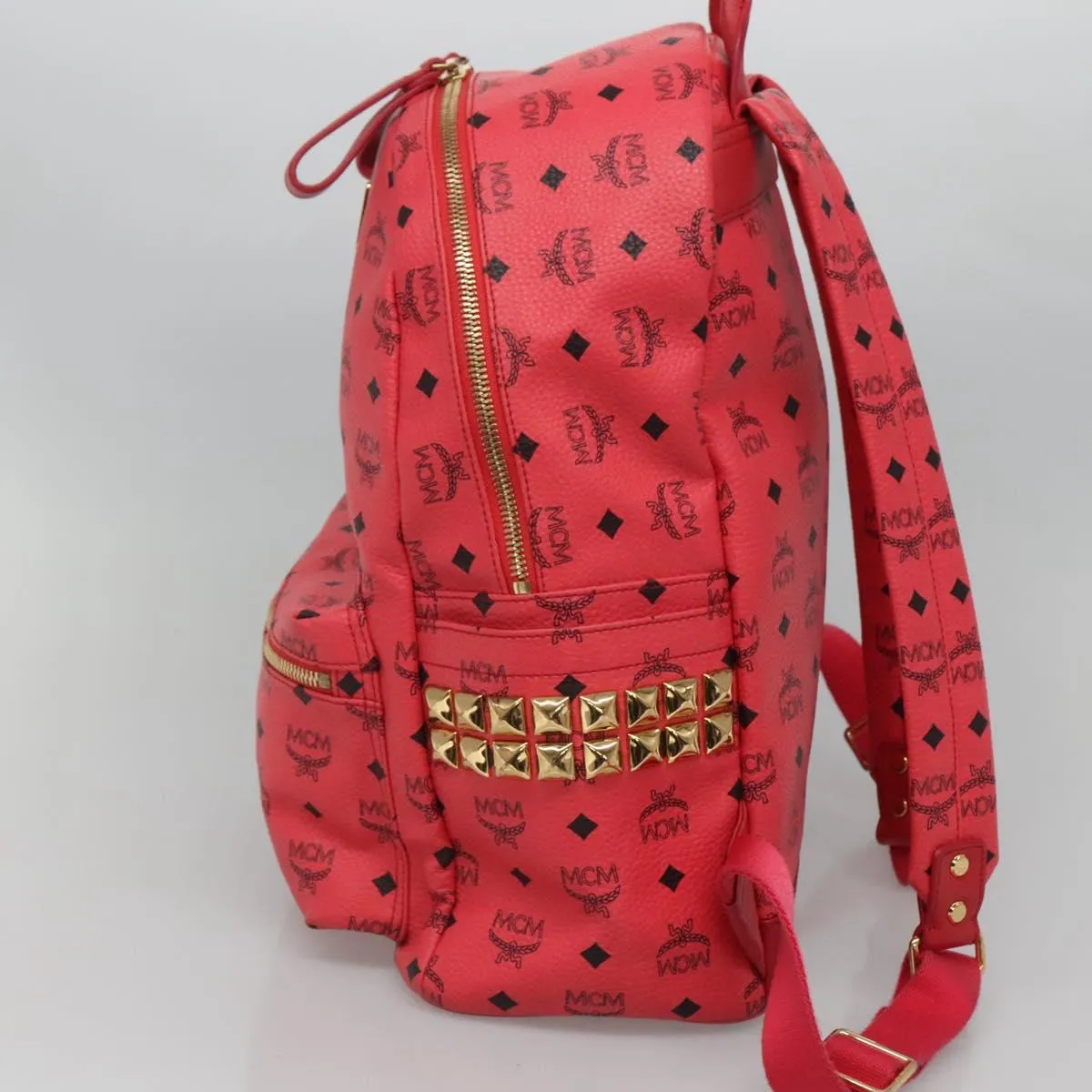MCM Stark Visetos Canvas Backpack Bag (Pre-Owned)