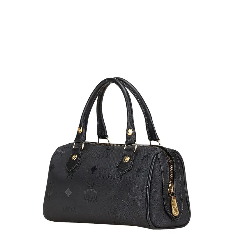 MCM Visetos 2WAY Handbag Shoulder Bag Black PVC Leather