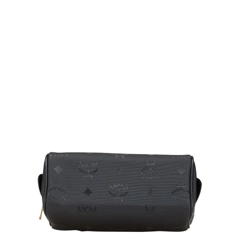 MCM Visetos 2WAY Handbag Shoulder Bag Black PVC Leather