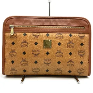 Mcm Visetos Leather Clutch Bag (Pre-Owned)