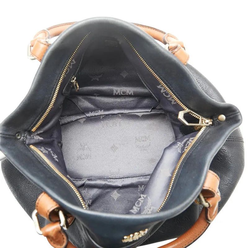 MCM Visetos Logo Leather 2WAY Shoulder Handbag