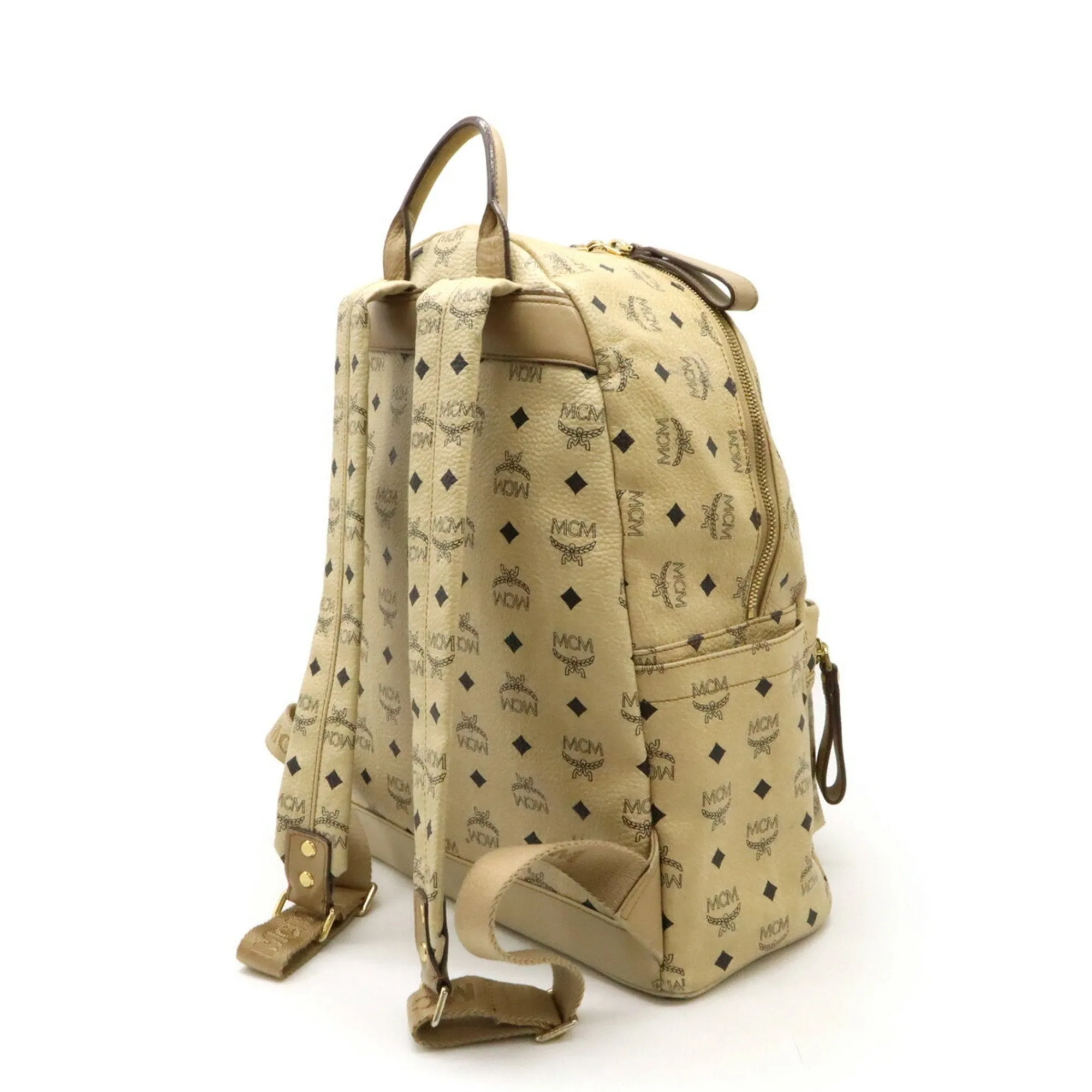 Mcm Visetos Pvc Leather Backpack (Pre-Owned)