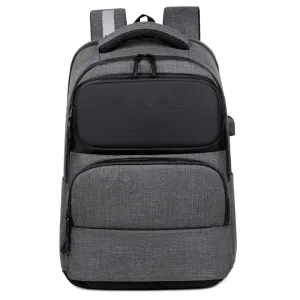 Men's Leisure Large Capacity Oxford Cloth USB Backpack