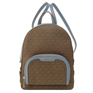 Michael Kors blue  Leather Coated Canvas Backpack (Pre-Owned)