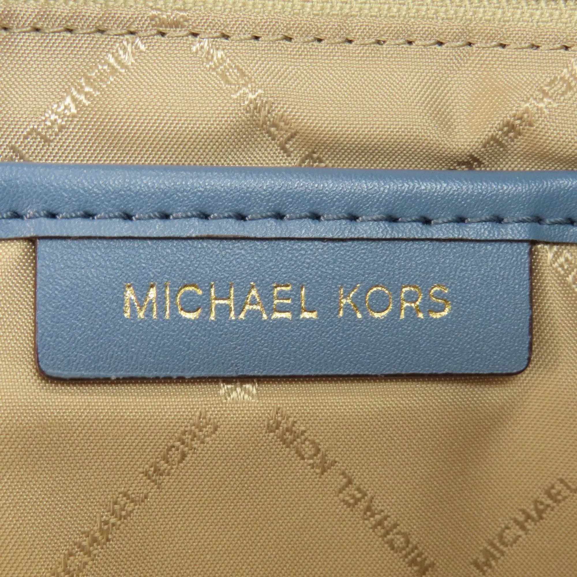 Michael Kors blue  Leather Coated Canvas Backpack (Pre-Owned)