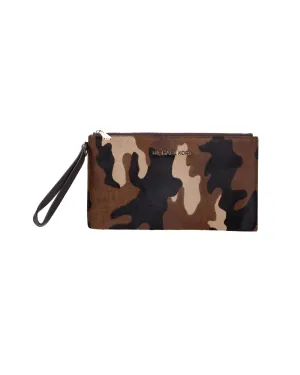 Michael Kors Camouflage Wristlet Pouch in Multicolor Pony Hair