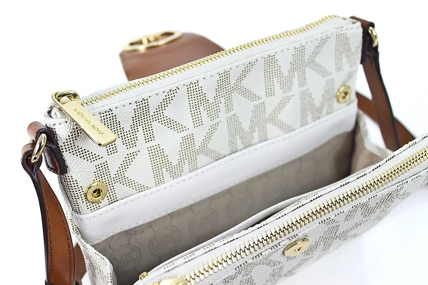 Michael Kors Fulton Brown Large Crossbody Bag 32F3GFTC3B